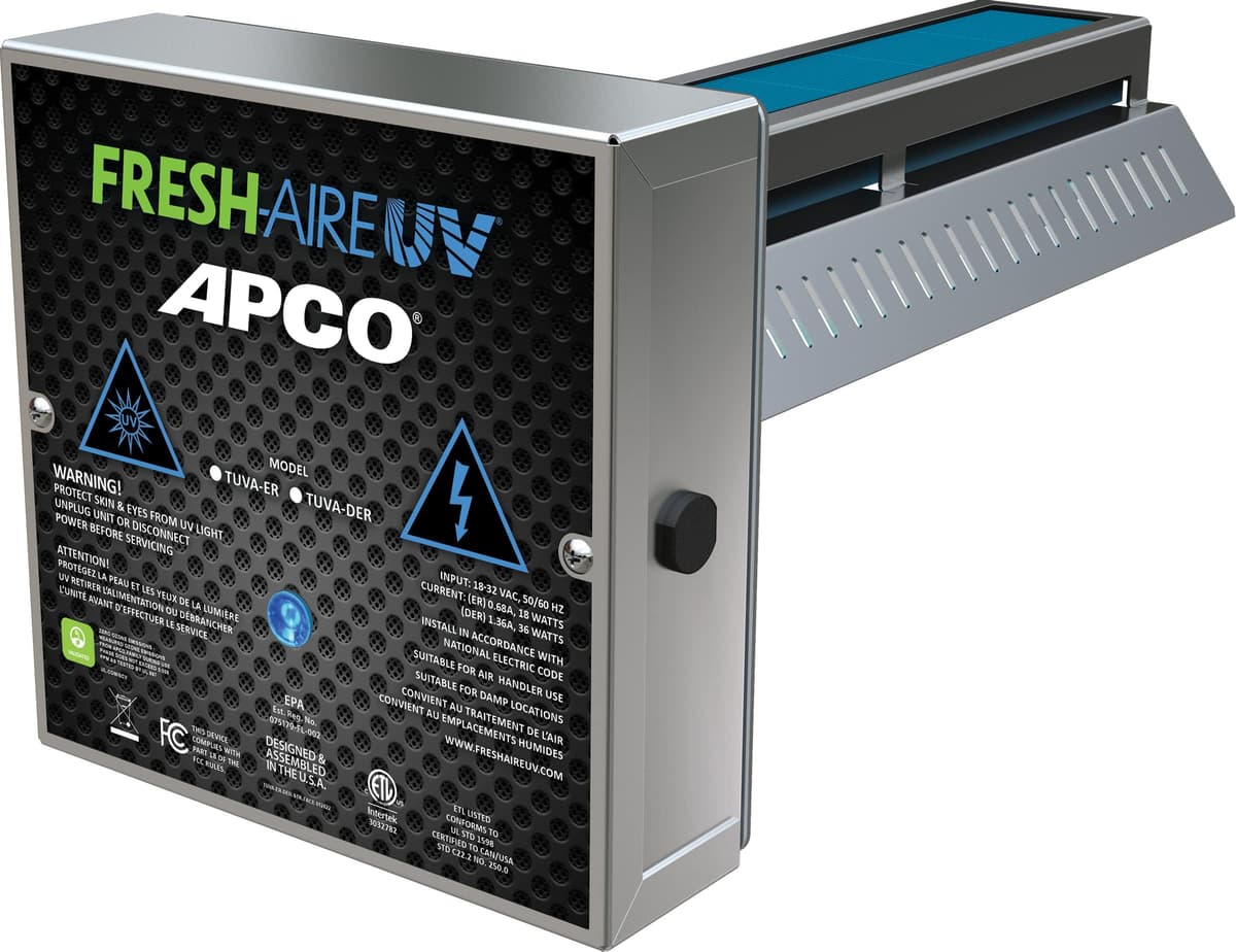 Fresh-Aire UV APCO Carbon Cell Matrix - Purificador UV para HVAC con lámpara UV-C 1 año incluida TUV-APCO-ER