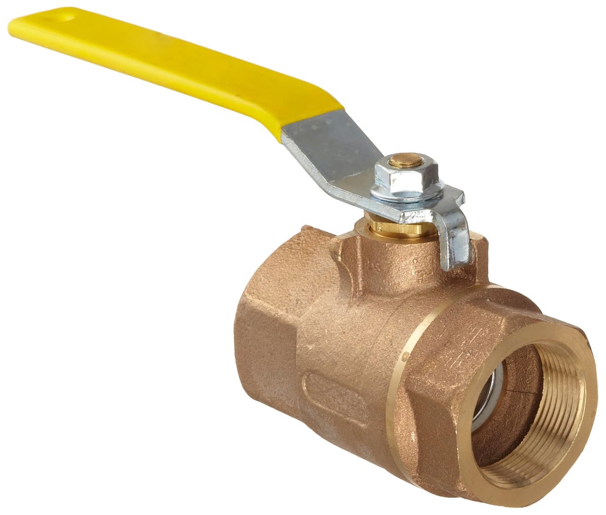 Válvula de bola Apollo 70-100 serie bronce, dos piezas, inline, manija palanca, 4" NPT hembra 7010A01