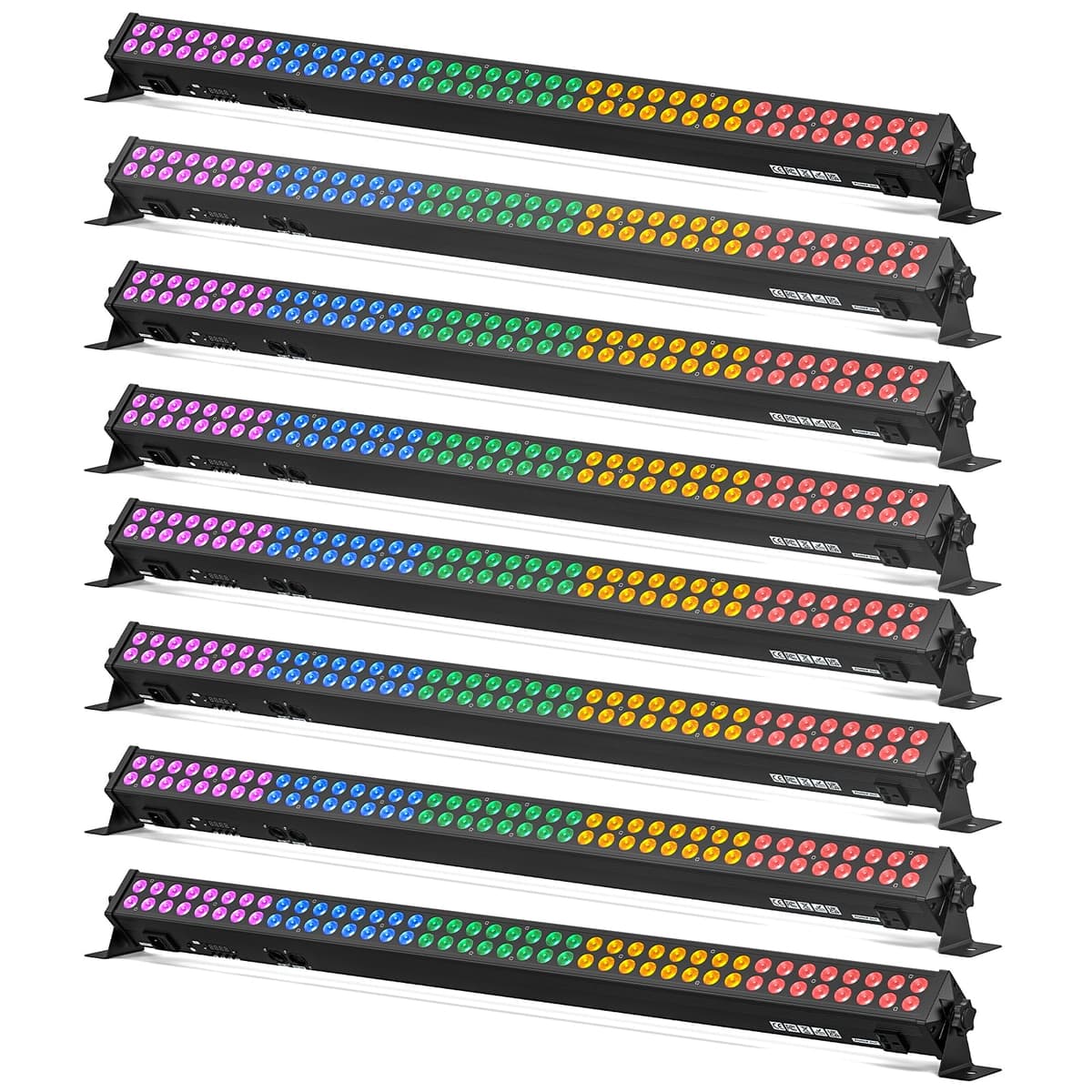 Kiinsehtoq LED Stage Wash Light Bar 120W RGB, iluminación para escenario con DMX/auto/sonido - pack 8 ZQ06200X8US