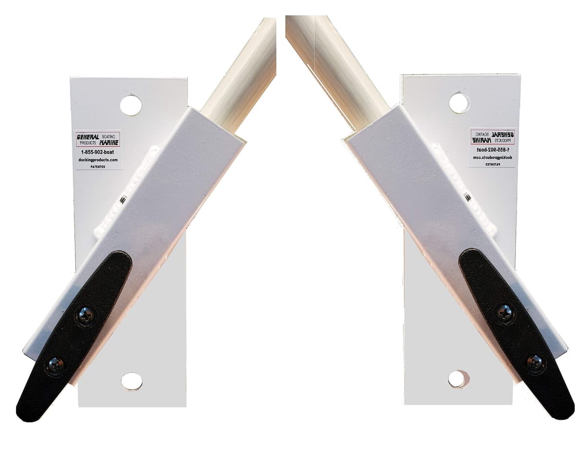 General Marine Products Mooring Whips montados en pilastra, postes de fibra de vidrio 14' en 2 secciones FPPM