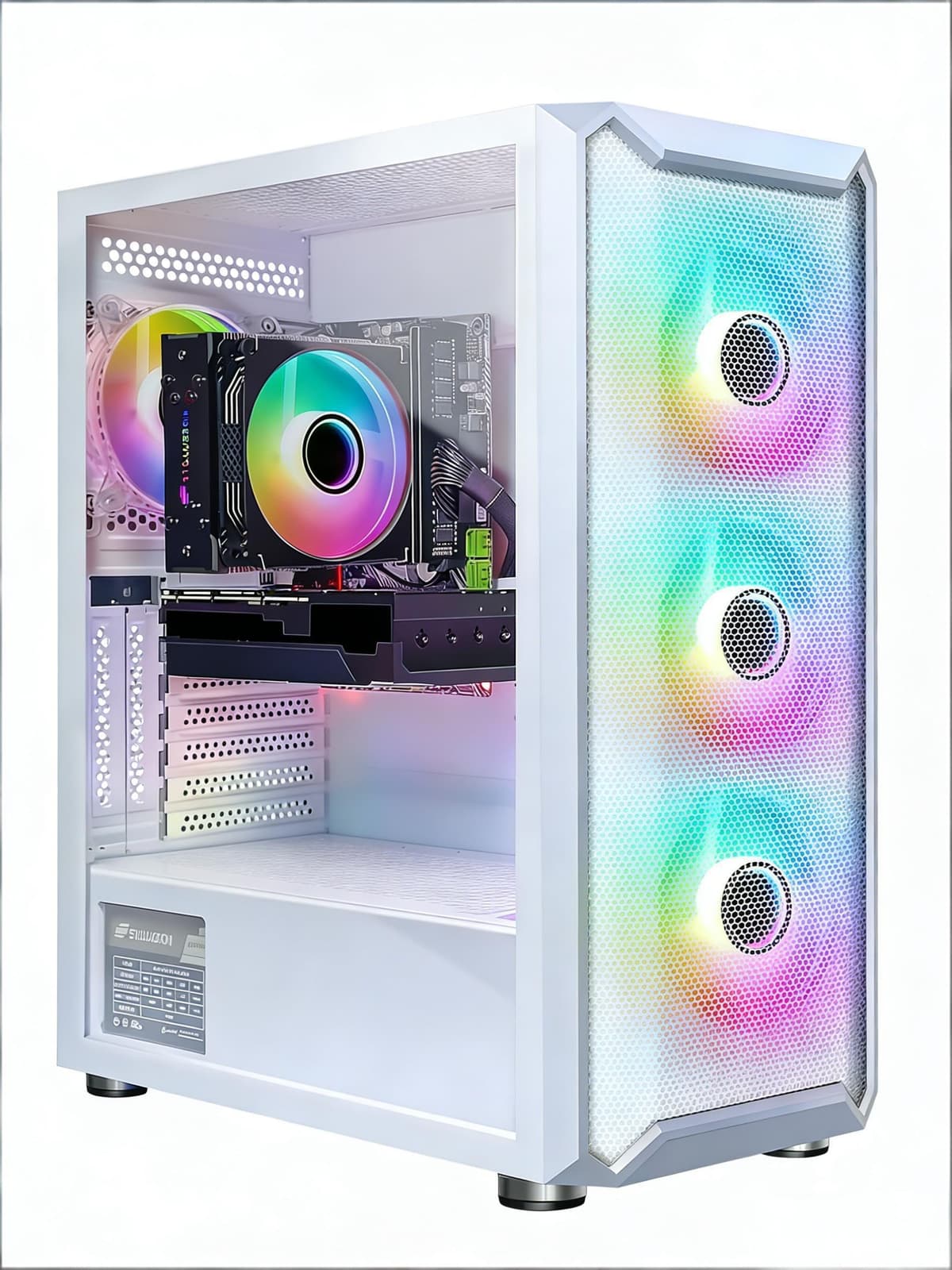 PC de Escritorio Gamer STGAubron, Intel Core i7-6700 hasta 4.0GHz, GeForce RTX 3060 Ti 8GB, 32GB DDR4, SSD 2TB, WiFi 6, BT 5.0, 4 Ventiladores RGB, Windows 11 Home ABR0923