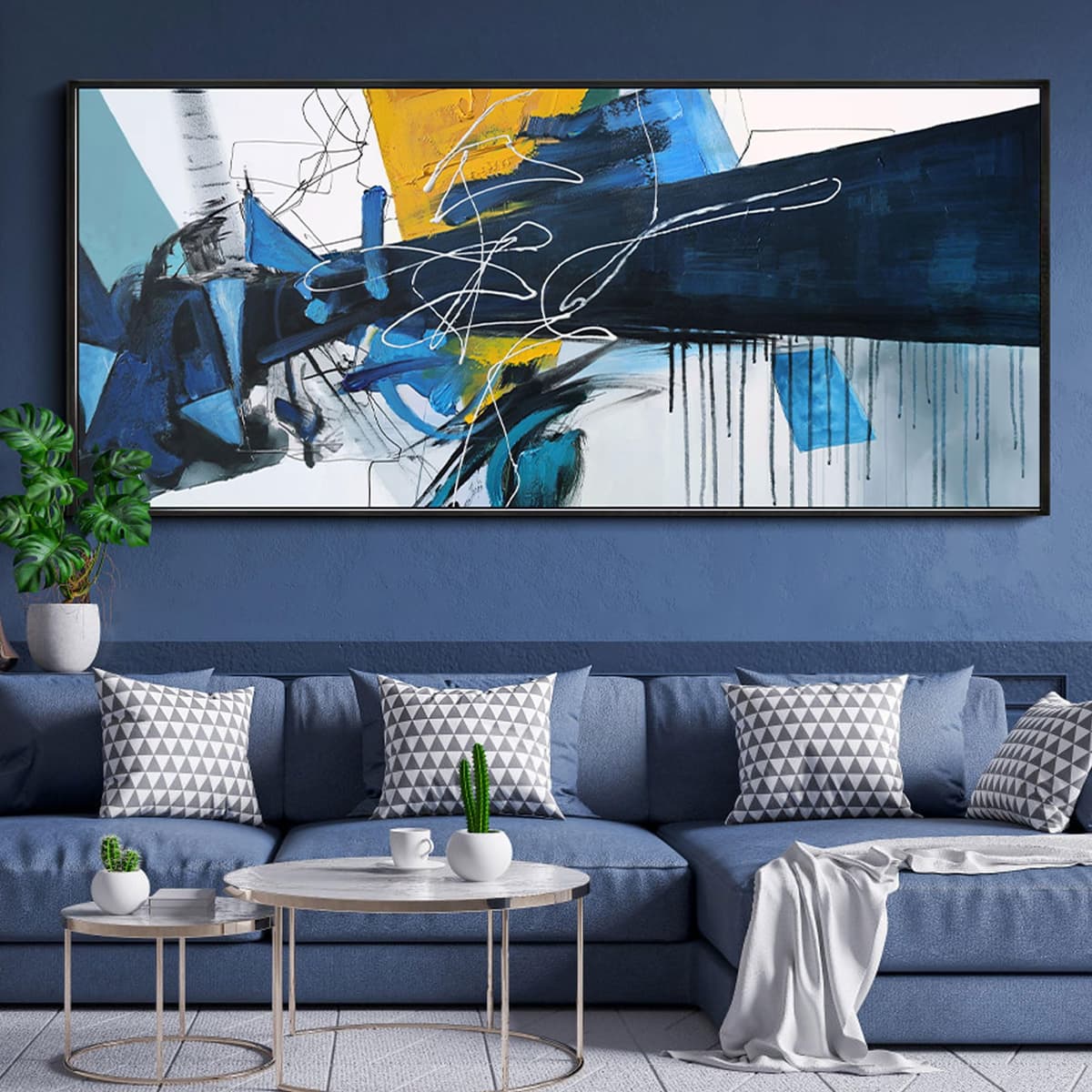 KLAKLA Oversized Artwork 86x39 pulgadas - Arte abstracto extra grande