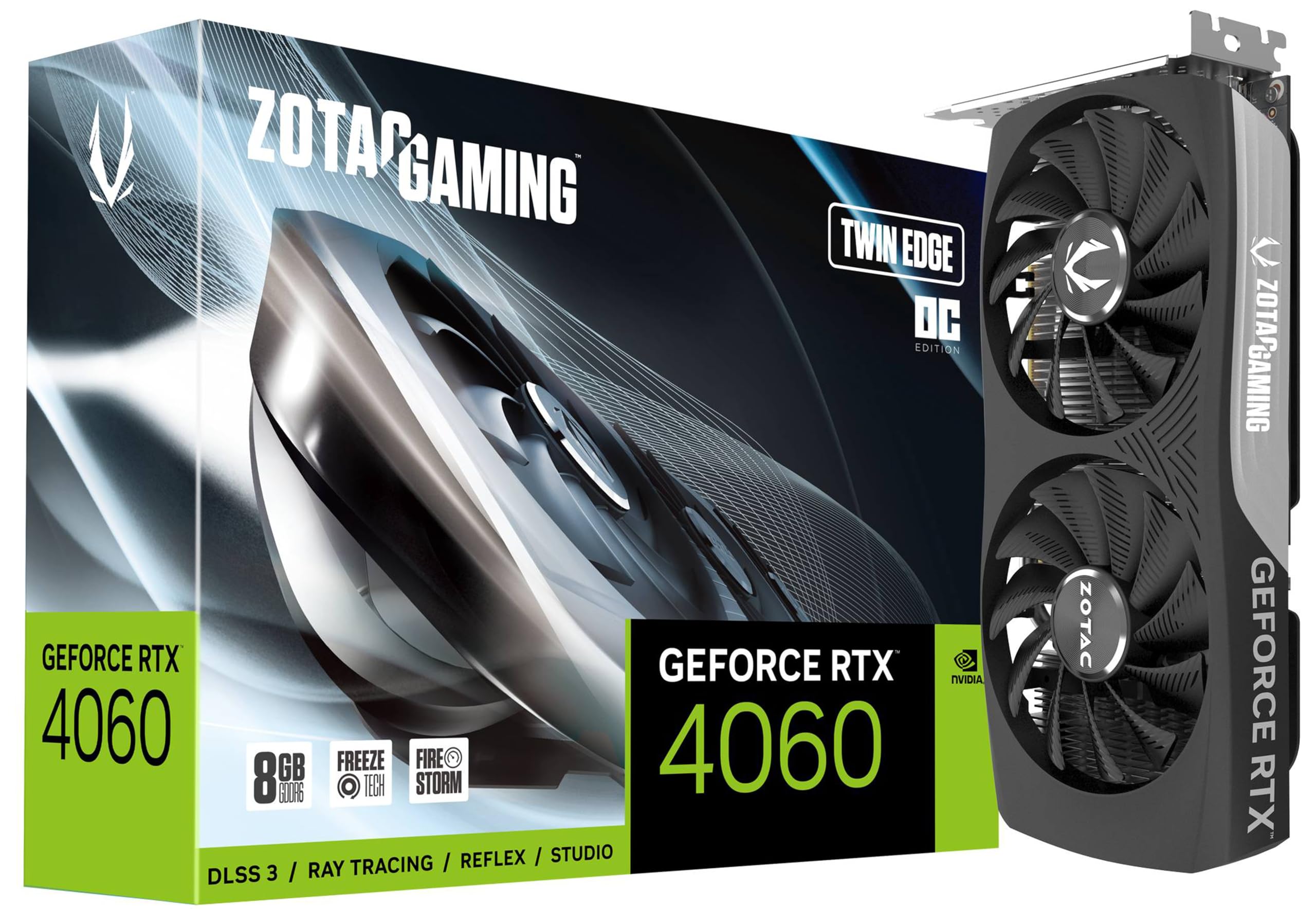 Zotac Gaming GeForce RTX 4060 Twin Edge NVIDIA 8 GB GDDR6 ZT-D40600E-10M