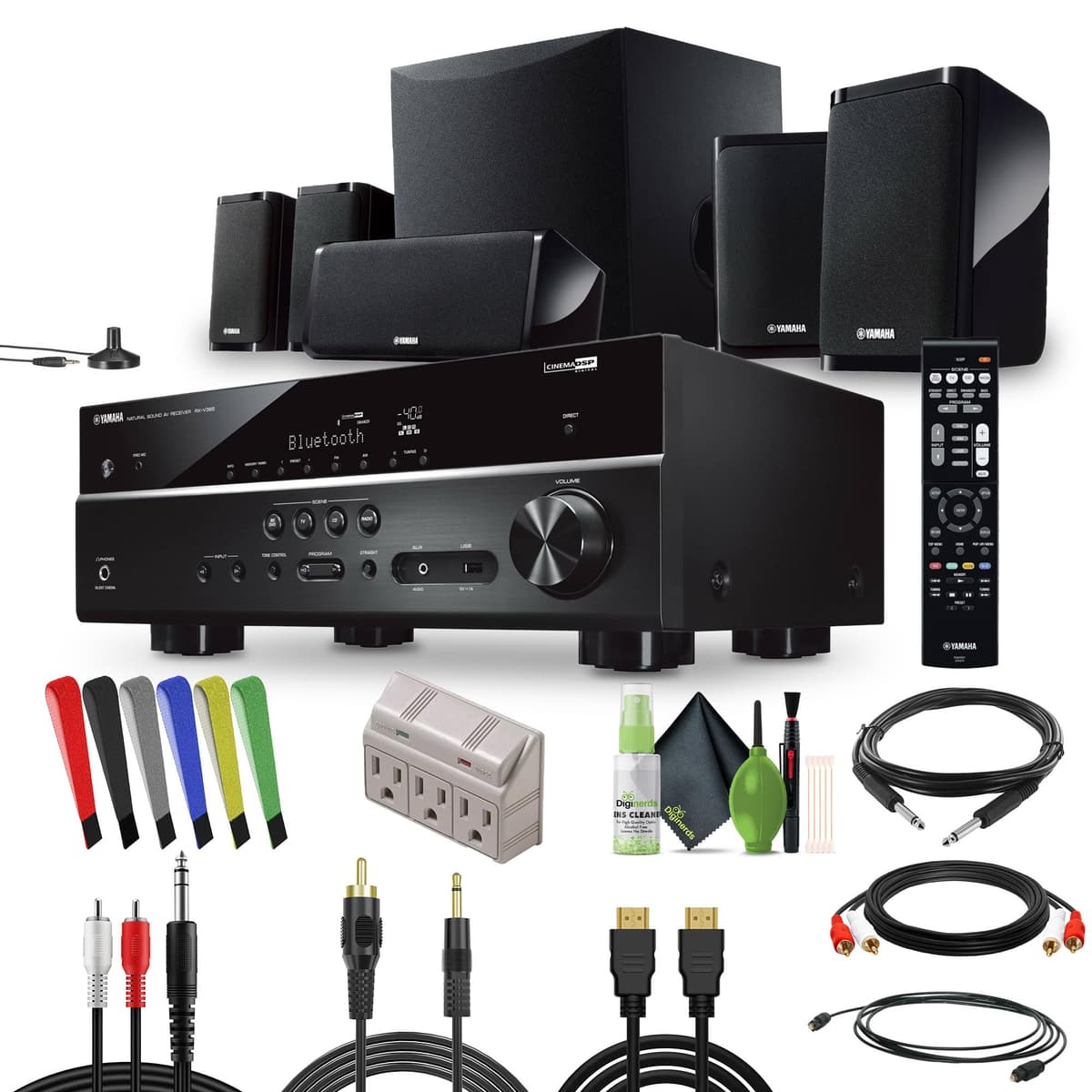 Yamaha YHT-4950U Sistema Home Theater 5.1 con subwoofer 8" y receptor AV YHT-4950UBLAG2