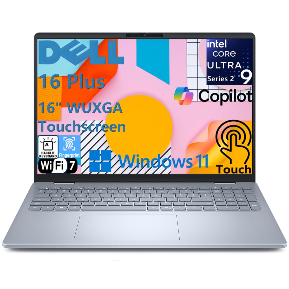 Dell 16 Plus Pantalla Táctil, Intel Core Ultra 9 288V, Copilot+ PC con IA en el dispositivo, 32GB LPDDR5X RAM, 2TB SSD PCIe, WiFi 7, Teclado Retroiluminado, Windows 11 Home Plus 16