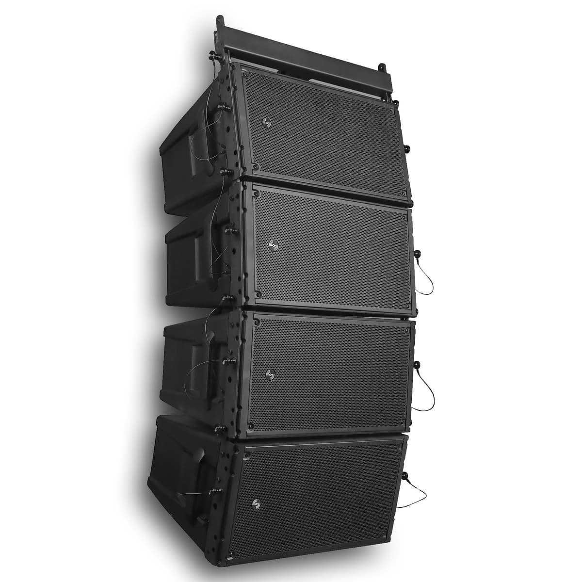 Sound Town ZETHUS Series Line Array con cuatro parlantes dobles de 8" y marco de suspensión (ZS-A28X4F)