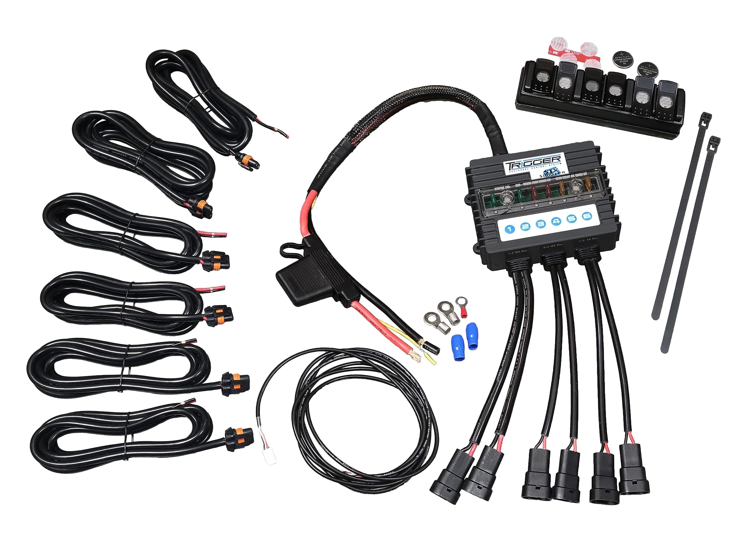 TRIGGER 3001 Sistema de Control de Accesorios Six Shooter, Negro