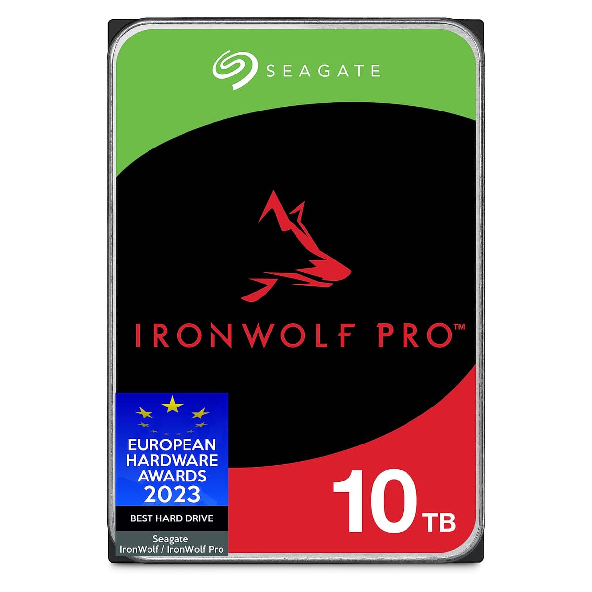 Seagate IronWolf Pro 10TB Disco Duro Interno NAS HDD - CMR 3.5 pulgadas SATA 6 Gb/s 256 MB Caché para RAID Almacenamiento en Red, Servicio de Recuperación de Datos - Empaque Frustration Free (ST10000NEZ008) ST10000NEZ008/NE0008