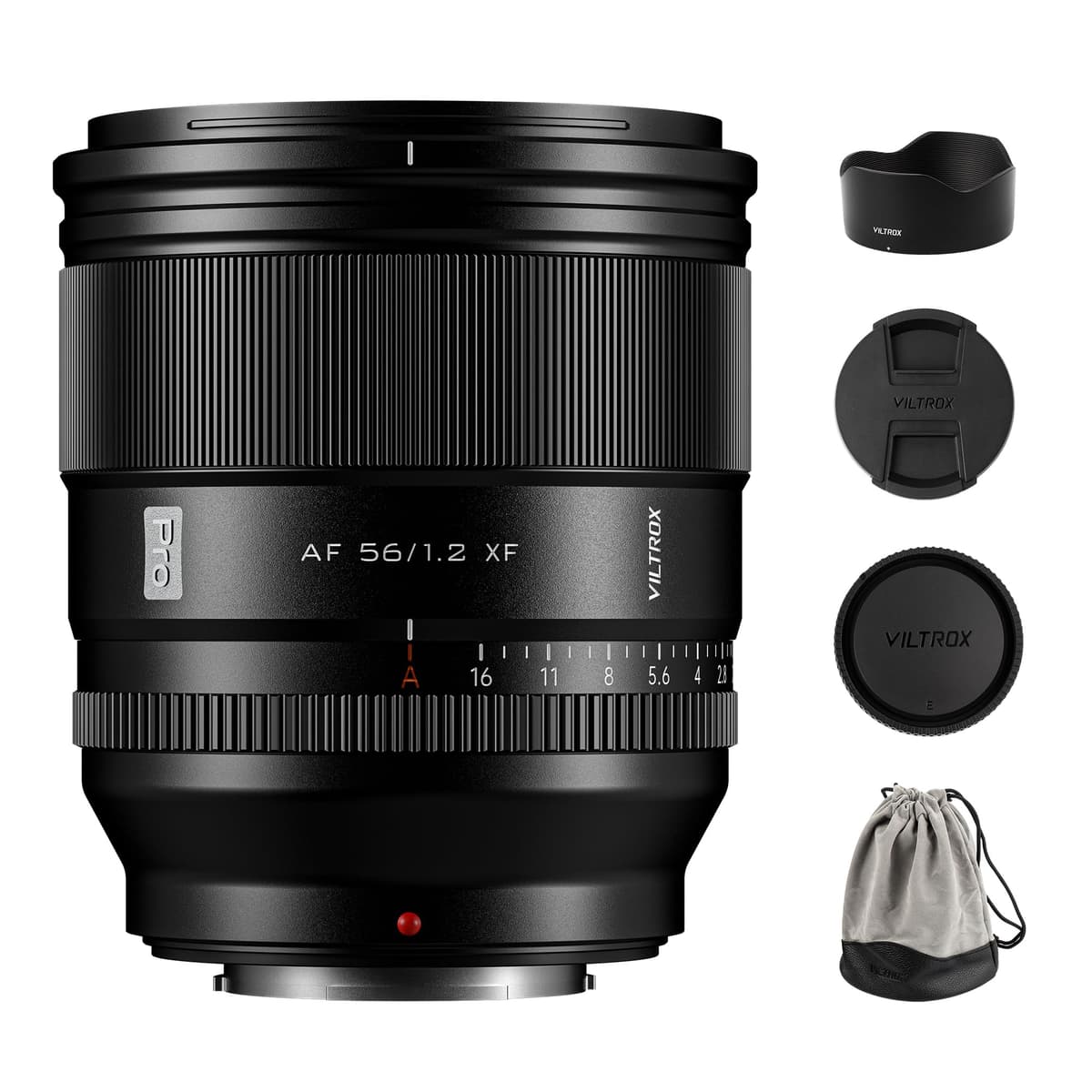 VILTROX AF 56 mm F1.2 Pro XF para Montura Fuji X, Lente Prime APS-C Gran Angular 56 mm f/1.2 con Autofoco Motor HyperVCM Compatible con Cámaras Fuji X-H2 X-H2S X-T5 X-E4 X-T50 X-M5 X-S20 XT30II WY-56mm F1.2 XF