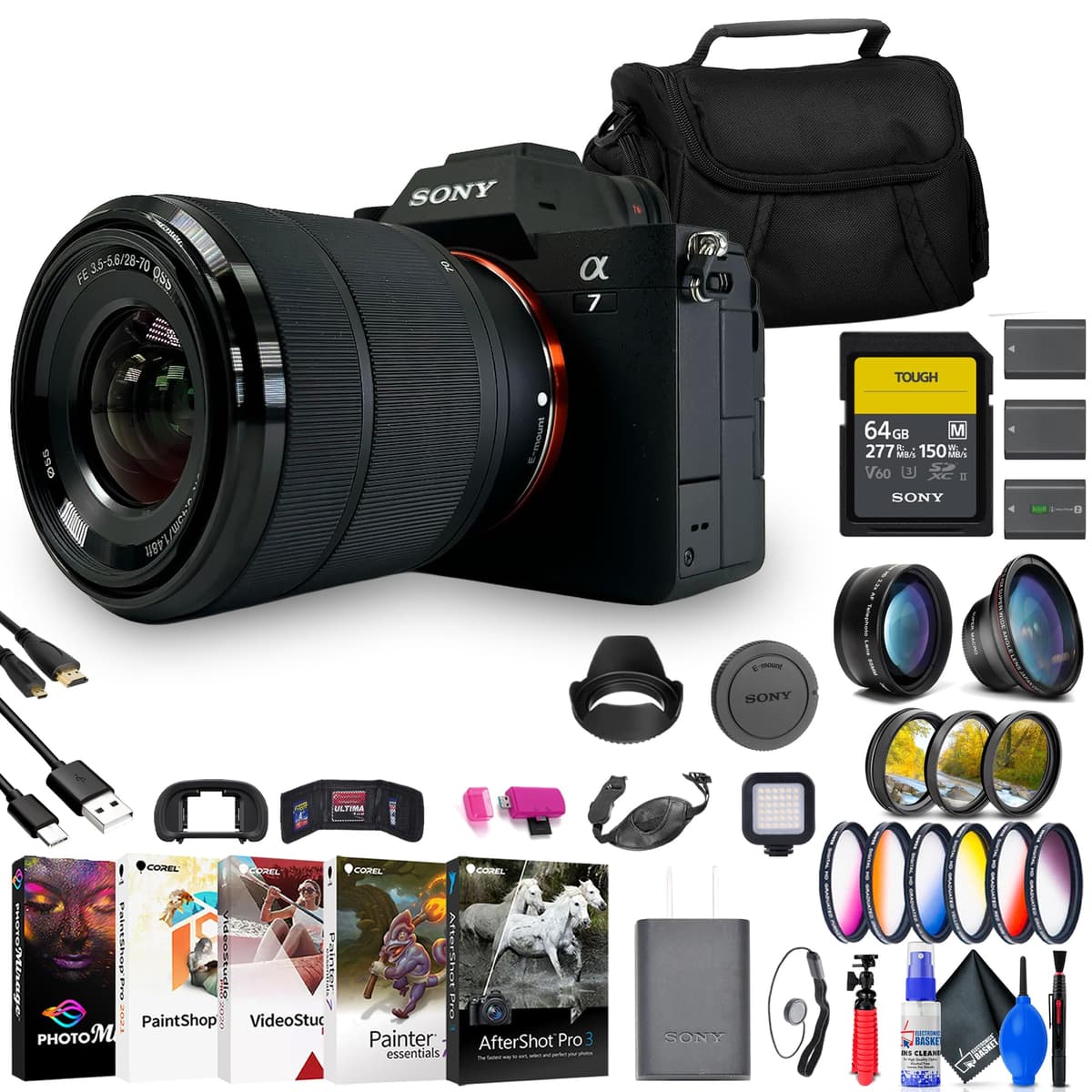 Sony a7 IV Mirrorless Camera con lente 28-70mm (ILCE-7M4K/B) + 64GB + doble batería y accesorios (Renewed) ILCE-7M4K/B_EDIRE_3