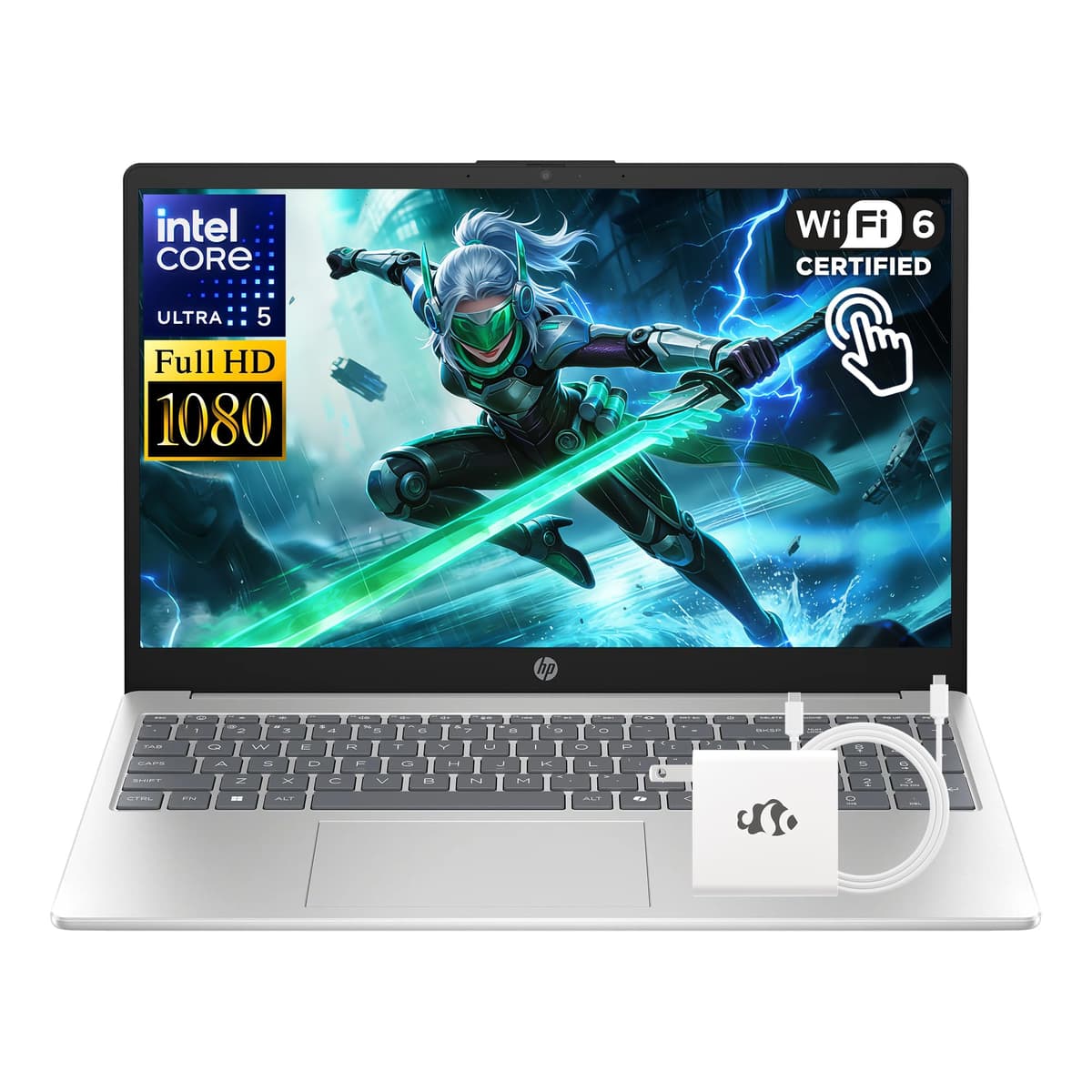 Laptop HP con pantalla táctil, Intel Ultra 5 de 14 núcleos 125H (hasta 4.5 GHz, superior al i7-1360P), 24 GB DDR5 RAM, 1 TB SSD, 15.6" FHD, Windows 11, Wi-Fi 6, teclado numérico con accesorio GM para negocios y gaming
