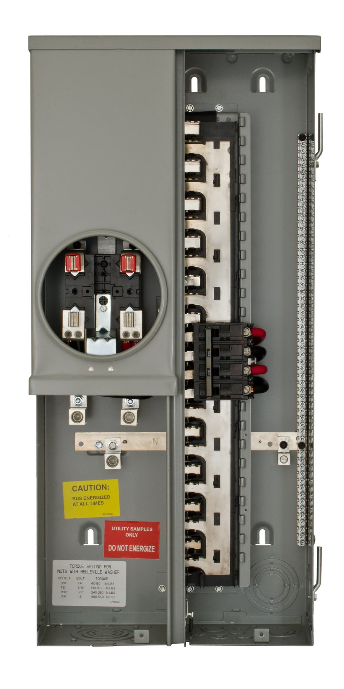 Siemens MC2040B1200ESC Centro de carga 200A 20 espacios 40 circuitos, superficie con cubierta tipo aro 4768560