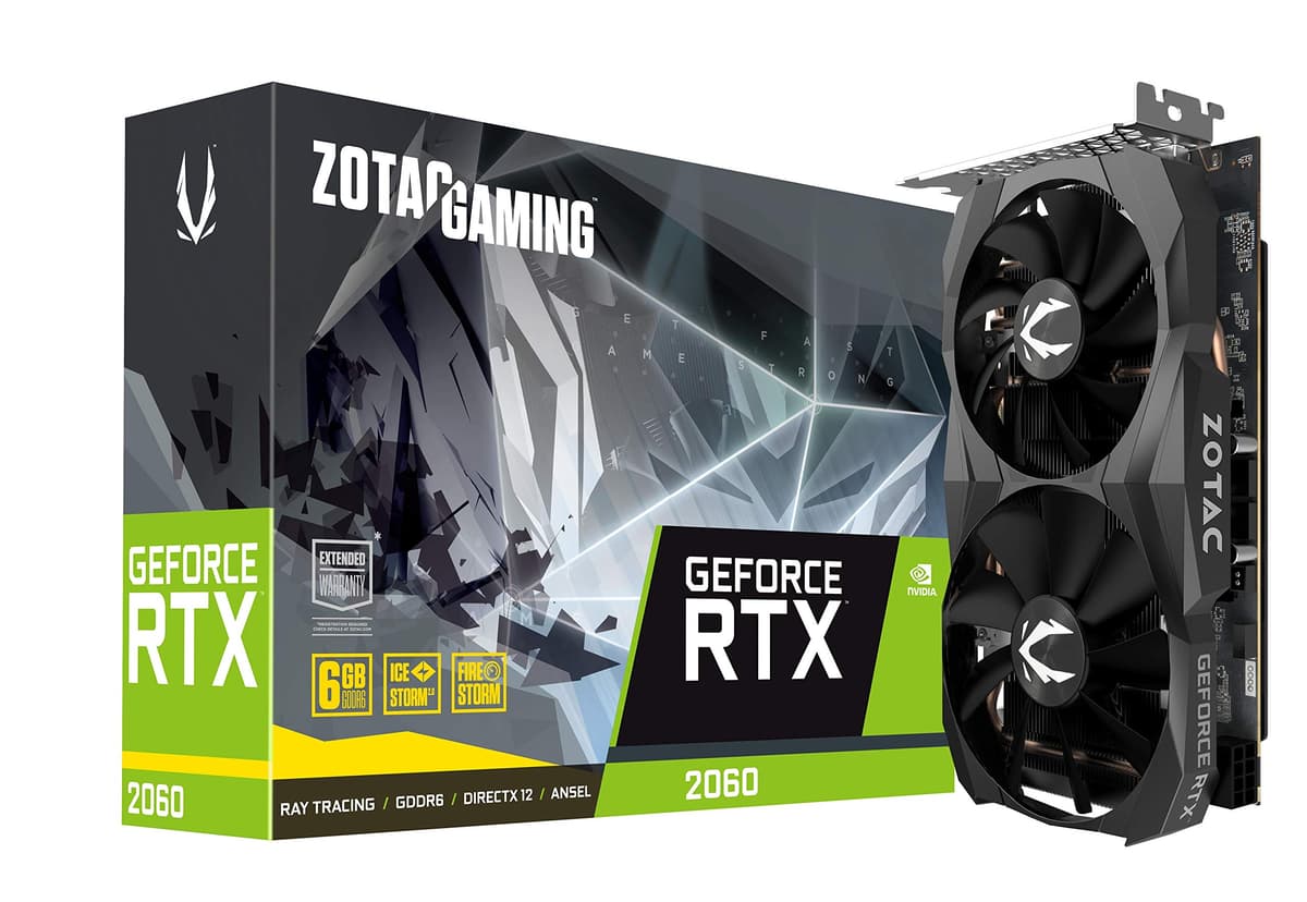 ZOTAC Gaming GeForce RTX 2060 6GB GDDR6 192 bits Tarjeta Gráfica para Juegos, Súper Compacta, ZT-T20600K-10M