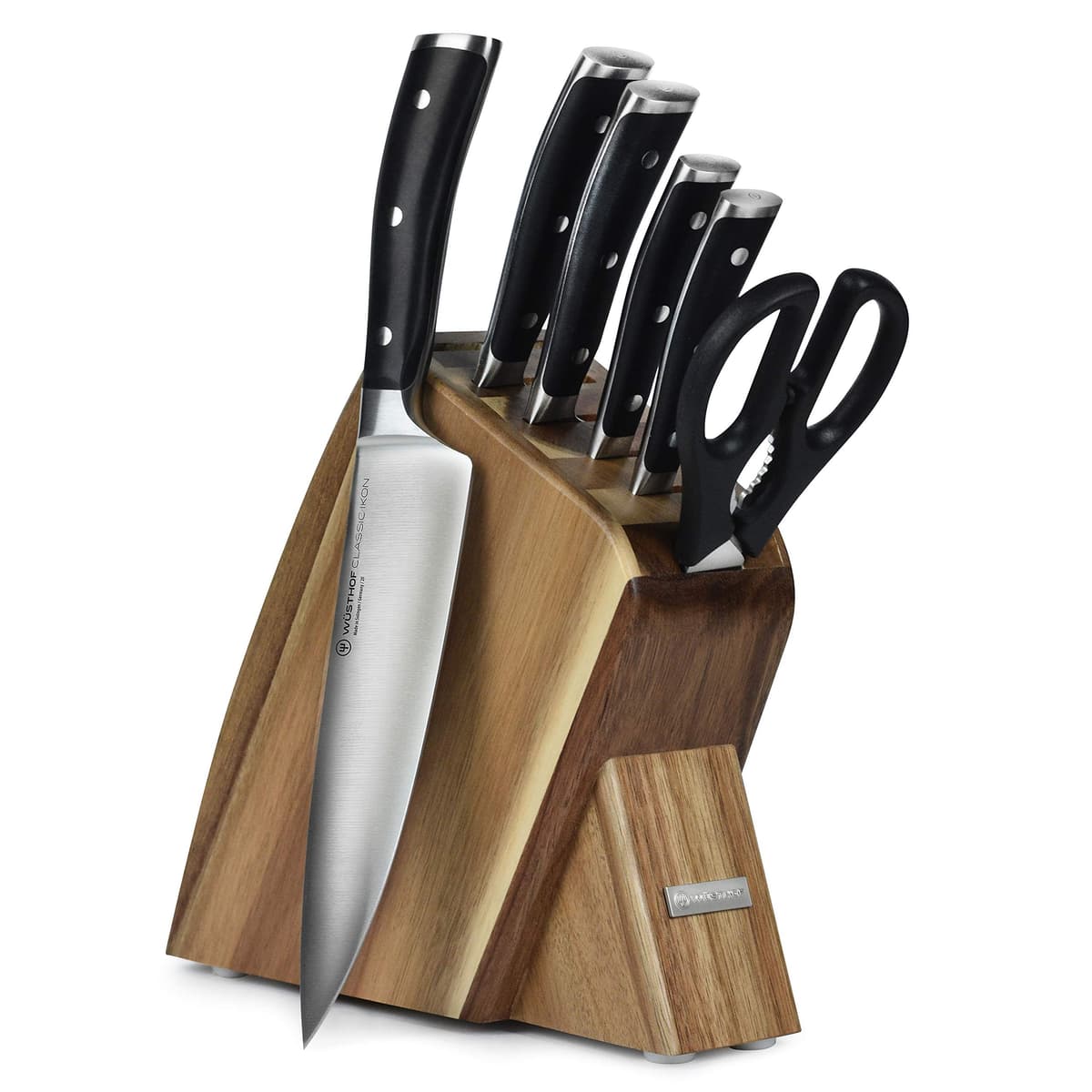 Wüsthof Classic Ikon Set de Cuchillos 7 Piezas con Bloque de Acacia