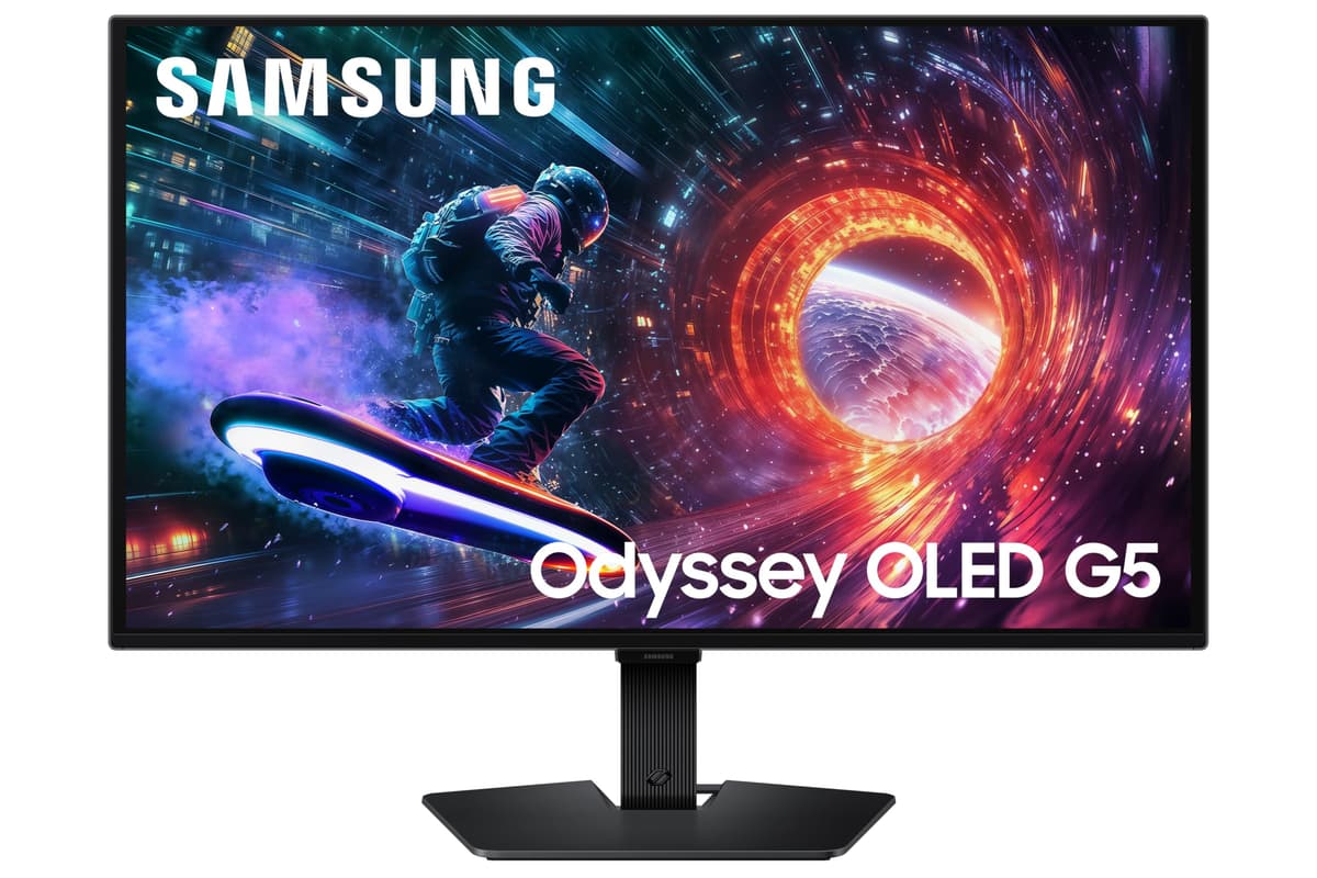 Samsung 27” Odyssey OLED G5 QHD (G50SF) Monitor Gaming, 180Hz, 0.03ms, G-Sync Compatible LS27FG500SNXZA