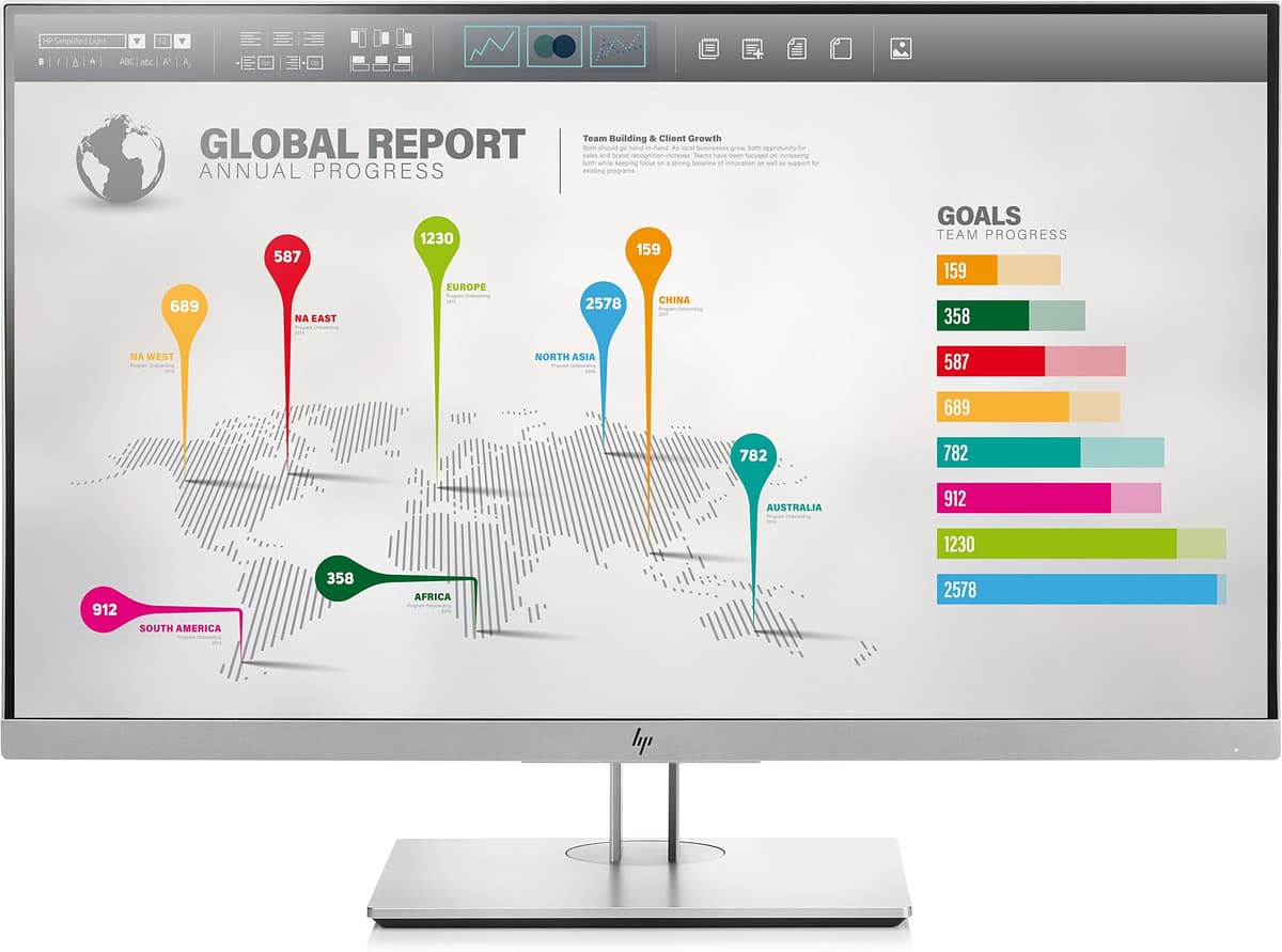 HP EliteDisplay Monitor LED de 27 pulgadas Negro/Plata (1FH52A8#ABA) (Reacondicionado) 1FH52A8#ABA-cr