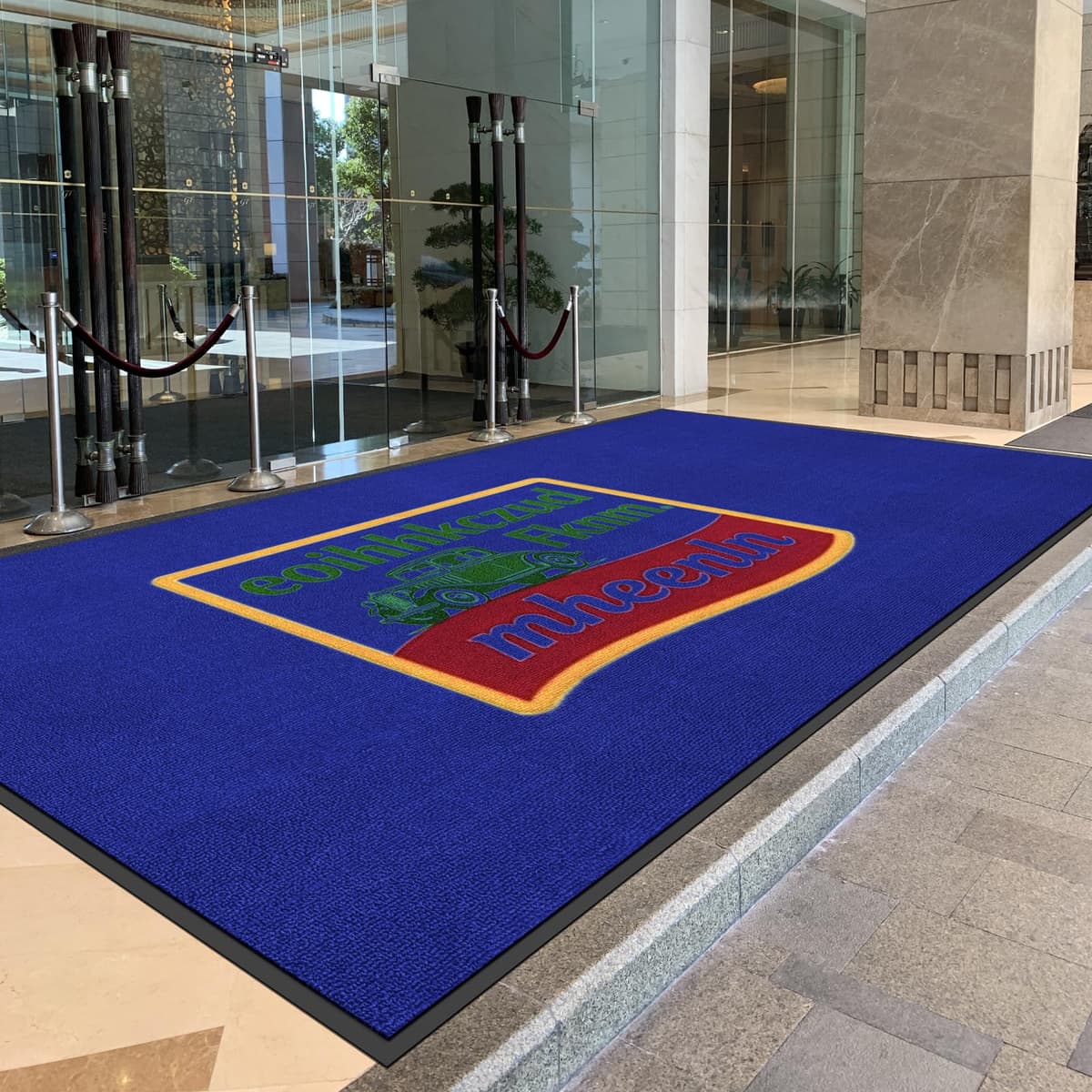 MAOVOT Tapete de Entrada Comercial Personalizado 6' x 7' con Base Antideslizante