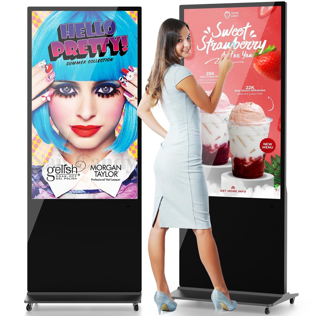LCMMHOME 55" Touchscreen - Kiosco digital 4K Android 11 (4+32GB) con reproductor automático