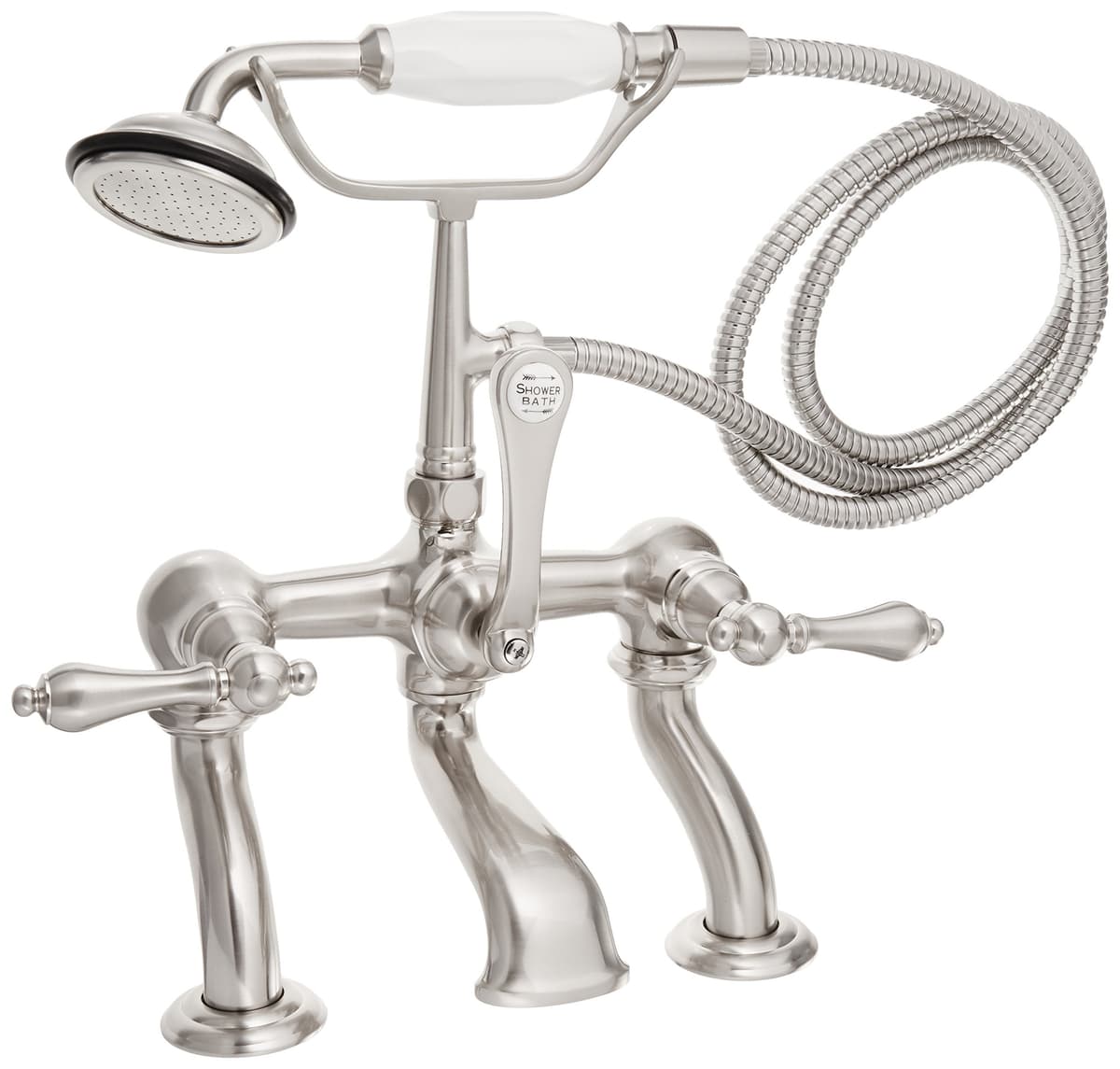 Elements of Design DT4578AL Llave para tina con ducha de mano, montaje en pared, níquel satinado