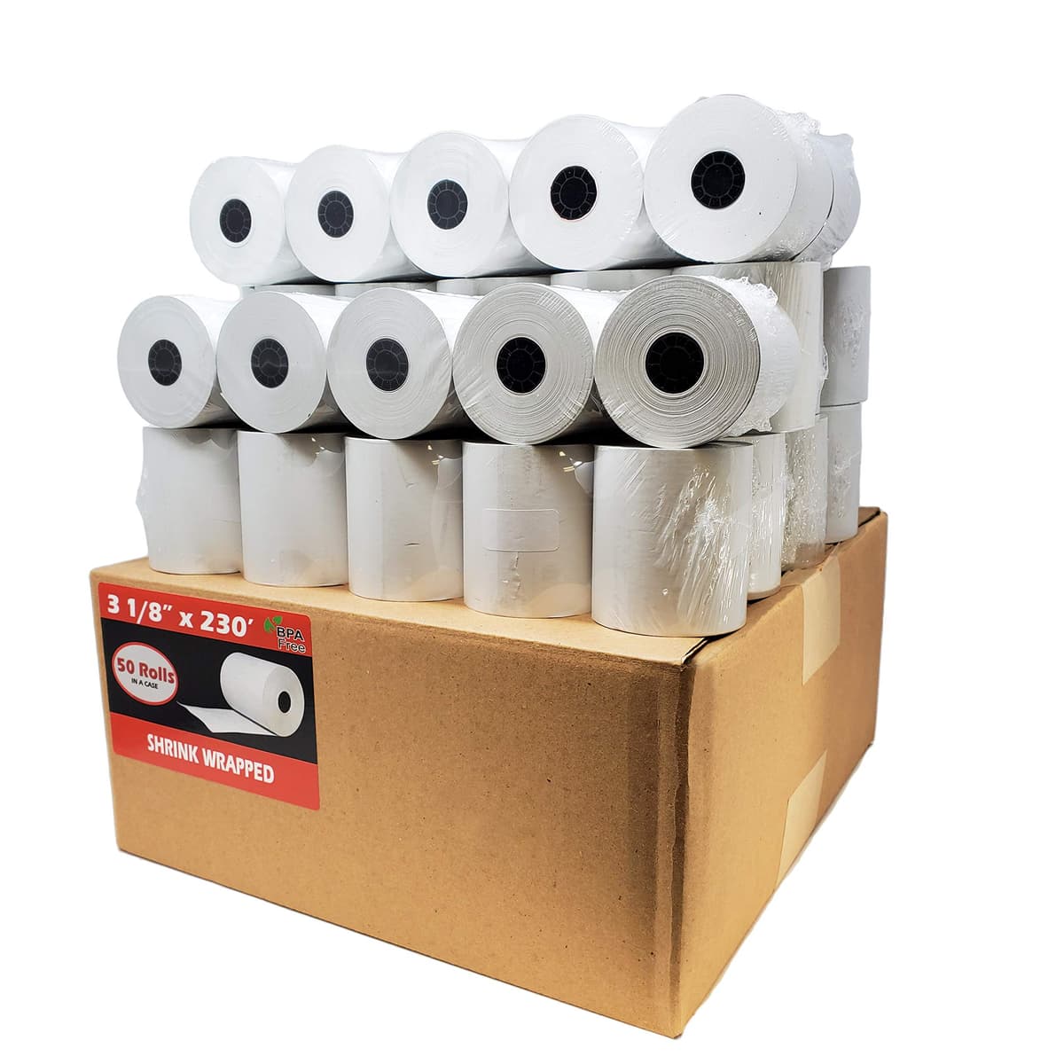 BuyRegisterRolls Papel térmico 3 1/8" x 230' (1000 rolls) BPA Free A Grade BRR