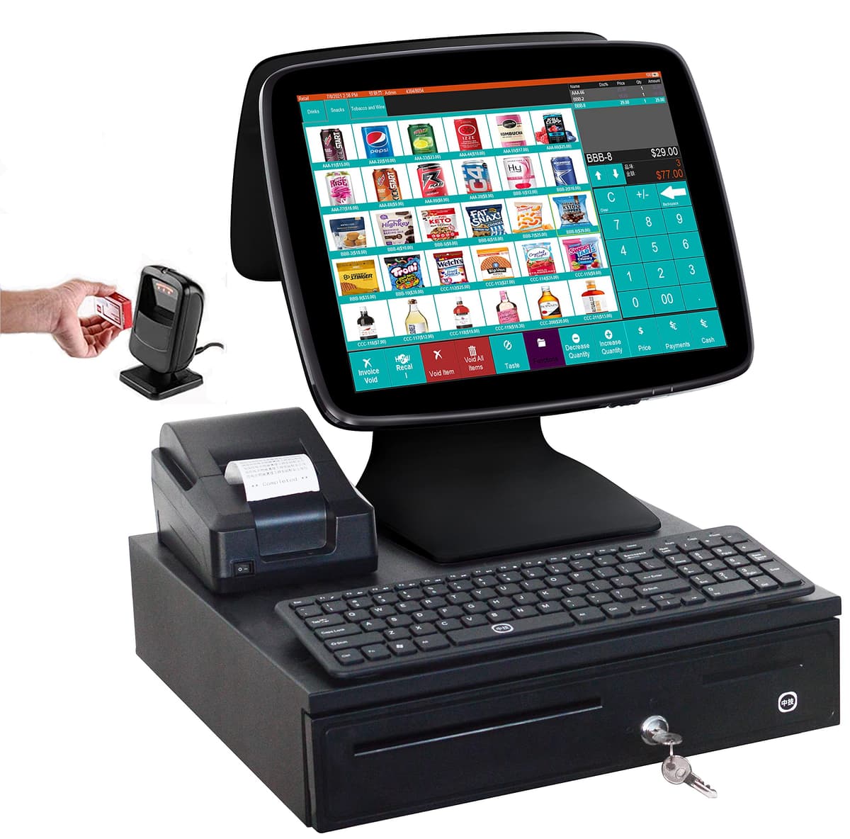 MEETSUN POS A3D SET04 Terminal Punto de Venta Windows 15" + 11.6" (SET04) MEETPOSA3D-LS