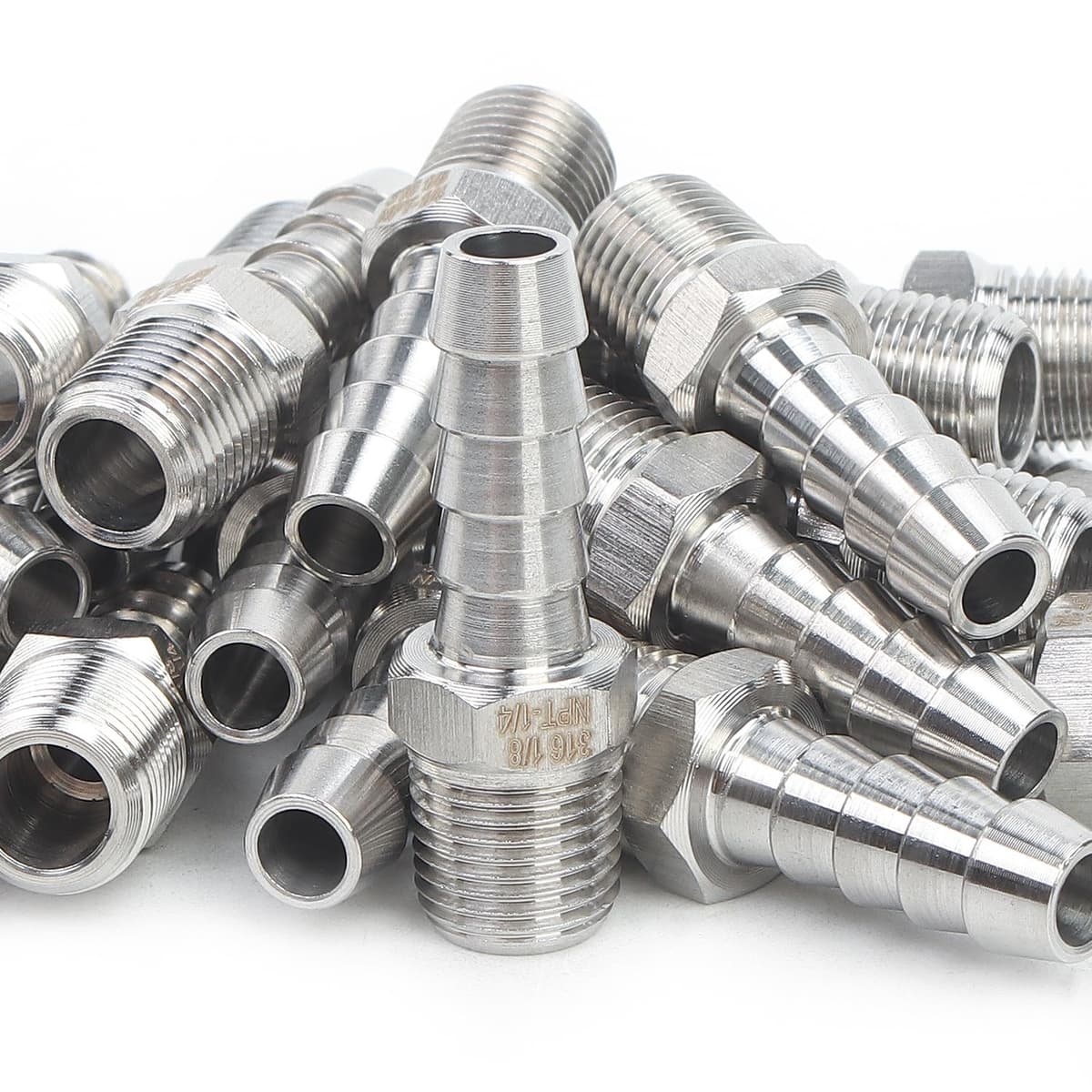 Conector barboleta LTWFITTING acero inoxidable 316 1/4" ID x 1/8" NPT macho (pack 1100) S3163918421100