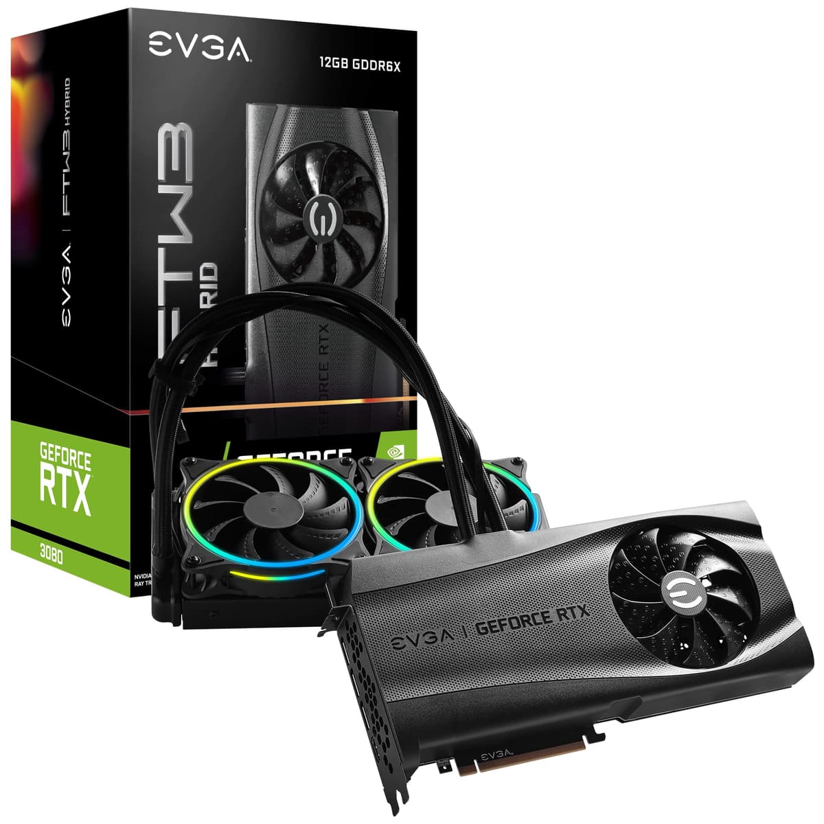 EVGA GeForce RTX 3080 12GB FTW3 Ultra Hybrid Gaming (12G-P5-4878-KL)