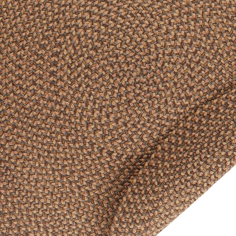 Super Area Rugs Sanibel Alfombra Trenzada Interior/Exterior - Marrón - 7' Redonda RHO-SN36R084X084