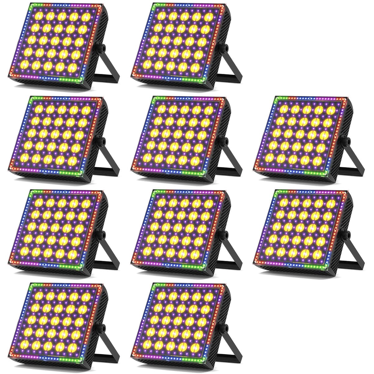Warmdance 200W LED Wall Wash Light DJ Barra de Luz para Escenario con 25 LEDs 5W Dorado y 217 LEDs RGB, DMX, Auto, Master-Slave, Sonido y Strobe ZQ06207US
