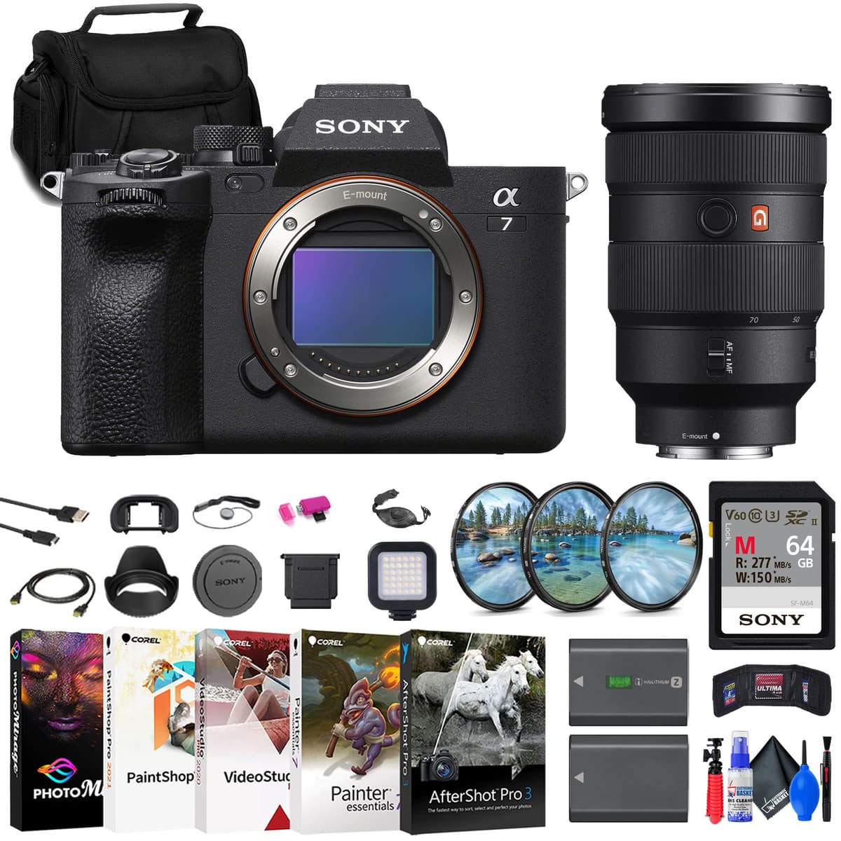 Sony a7 IV Mirrorless Camera (ILCE-7M4/B) con lente FE 24-70mm f/2.8 + 64GB + accesorios (Renewed) ILCE-7M4/B_EDIRE_7
