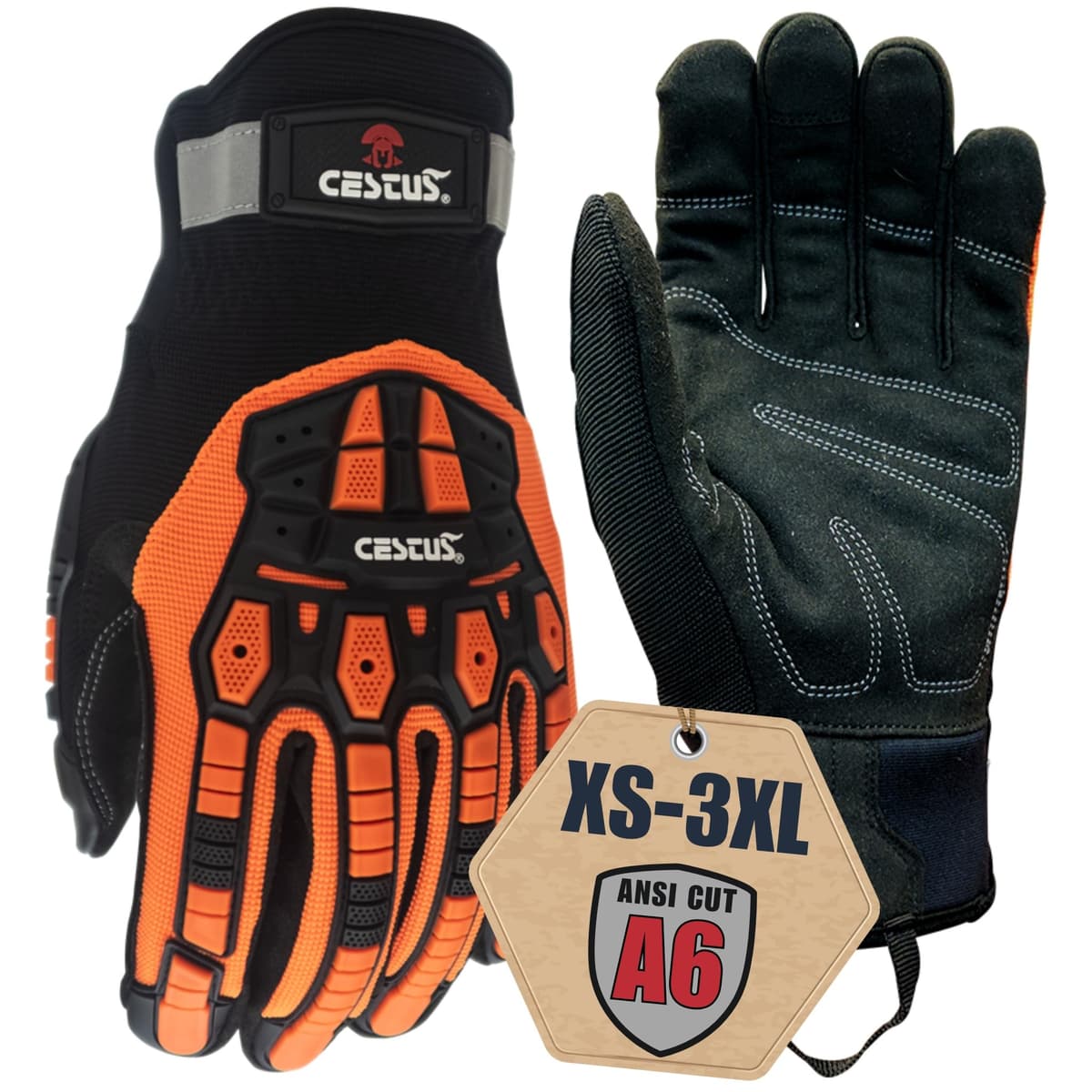 Cestus 6161 guantes de impacto y corte ANSI A6 (50 pares, Medium)