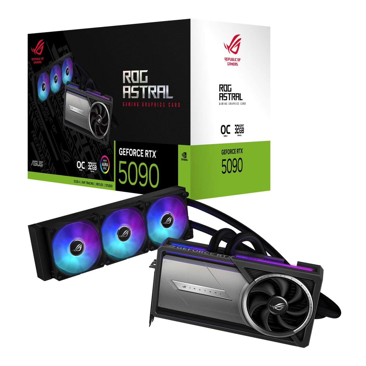 ASUS ROG Astral LC GeForce RTX 5090 32GB GDDR7 OC - 360mm AIO ROG-ASTRAL-LC-RTX5090-O32G-GAMING