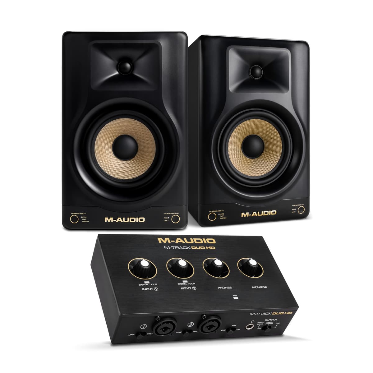 M-AUDIO Forty Sixty Monitores Estudio Pareja + Interfaz HD Dual XLR 24-bit/192kHz