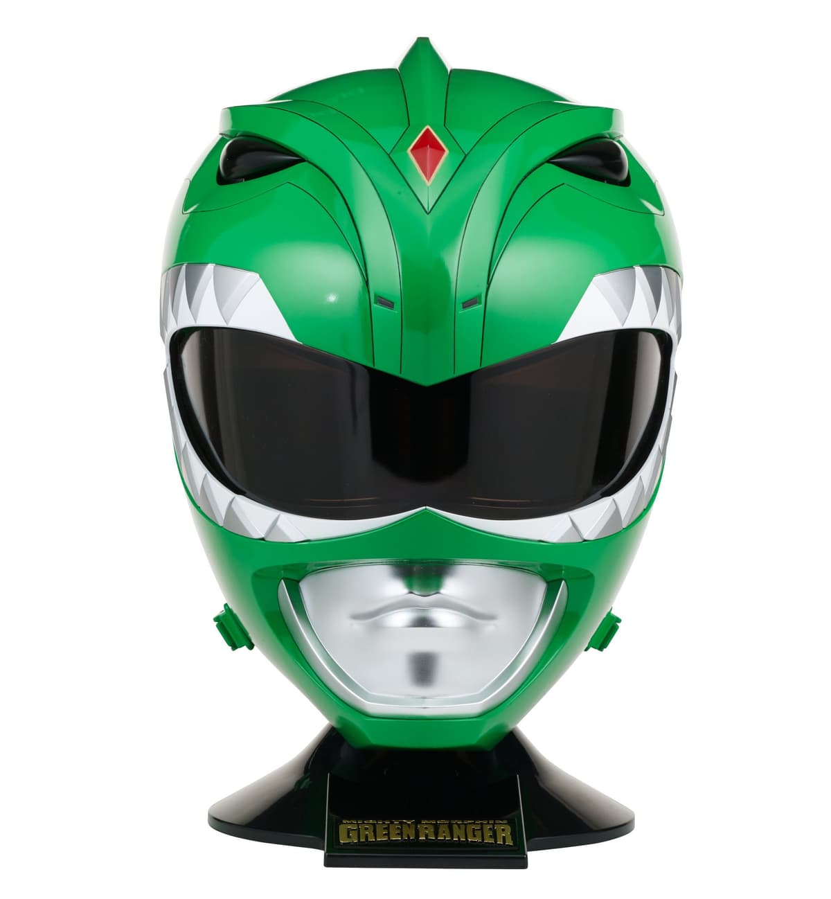 Power Rangers Casco coleccionable Helmet Role Play Mighty Morphin, Verde 40282