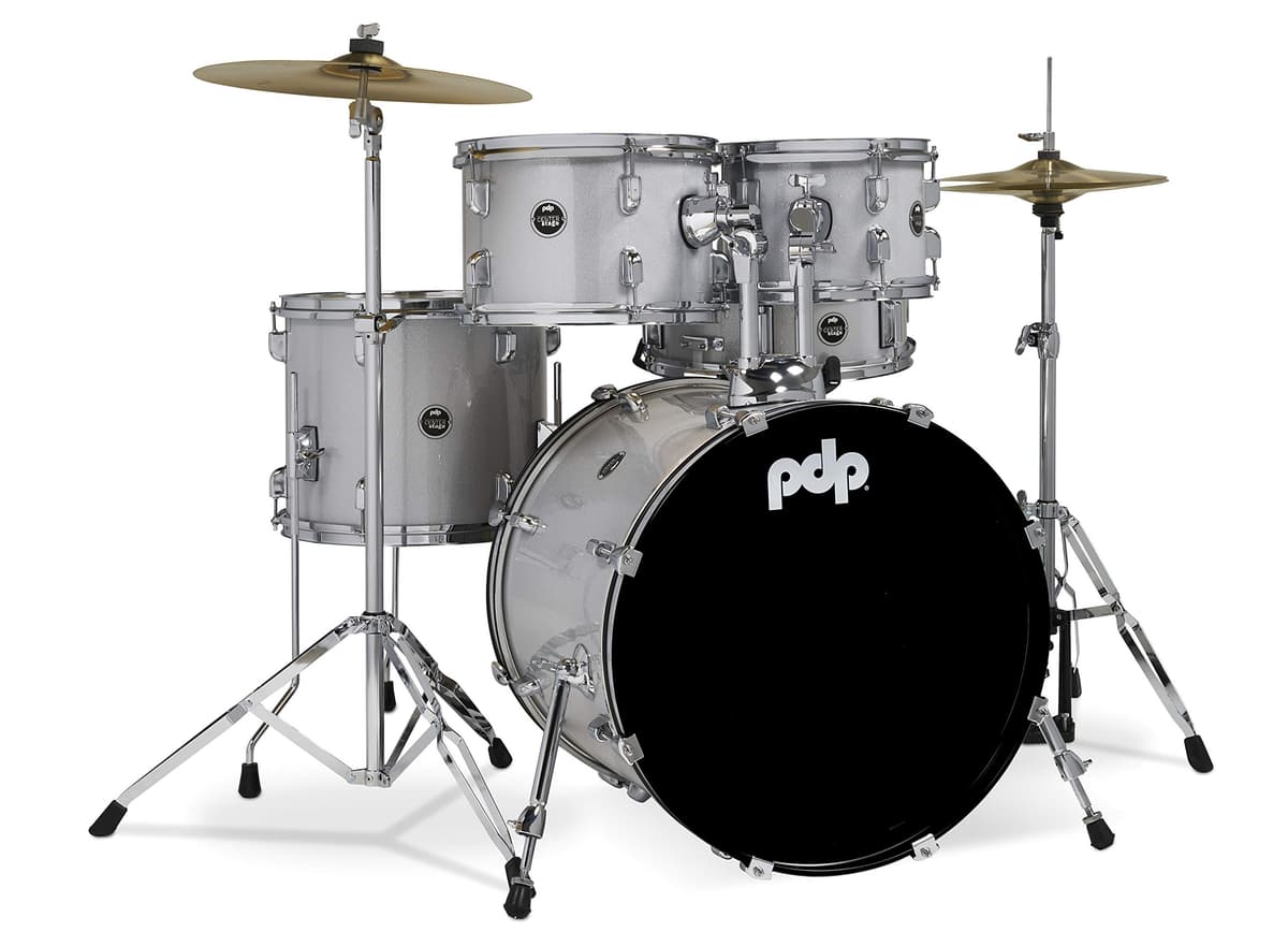 Pacific Drums Center Stage Complete Drumkit Diamond White Sparkle PDCE2015KTDW