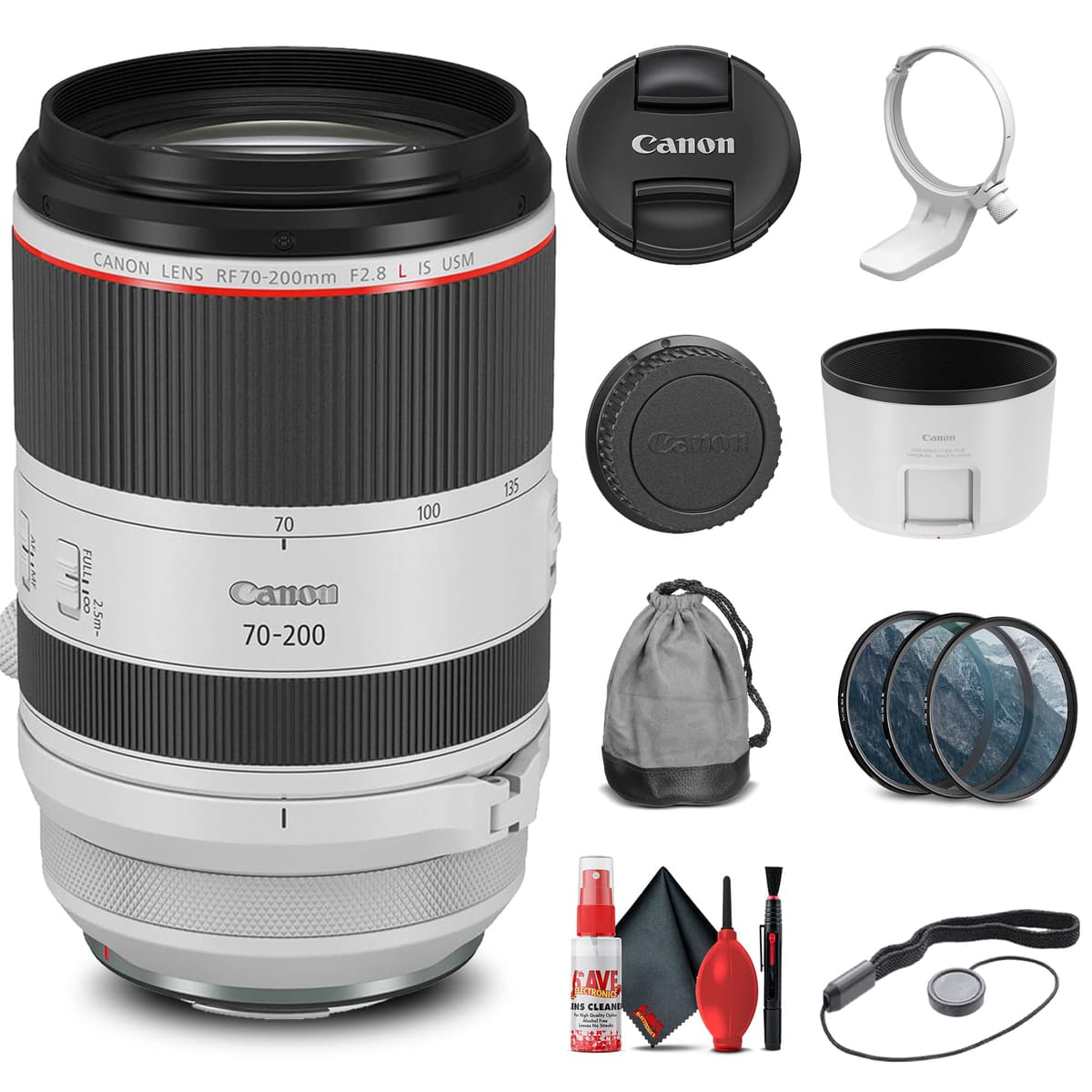 Canon RF 70-200mm f/2.8L IS USM (3792C002) + Kit de filtros y accesorios (Reacondicionado) 3792C002_EDIRE_1