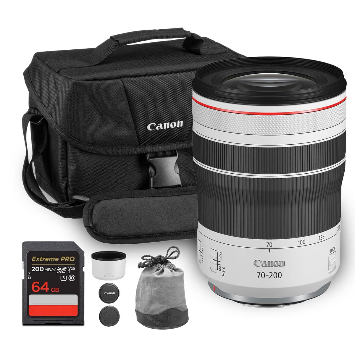 Canon RF 70-200mm f/4 L IS USM - Zoom Telefoto Profesional (4318C002) + Bolsa + 64GB 4318C002_EDIP_1