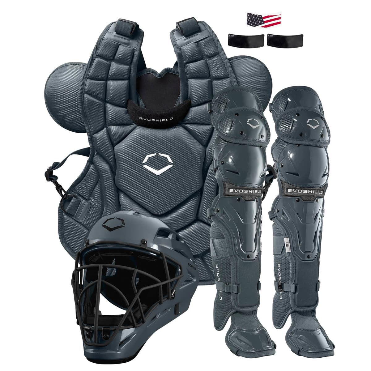 EvoShield G2S Juego de equipo de receptor de béisbol - Carbón, Talla adulto WB5744402AD