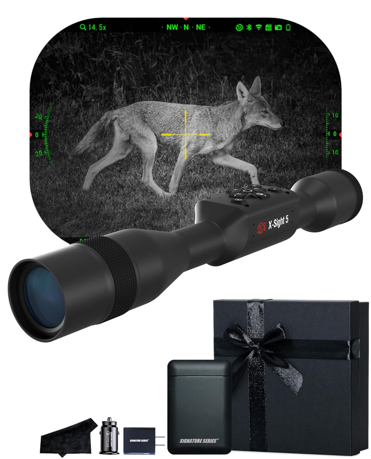 Certified Brands ATN X-Sight 5 Ultra HD 4K+ Smart Day & Night Vision Scope - Signature Series Gift Bundle XN-P01