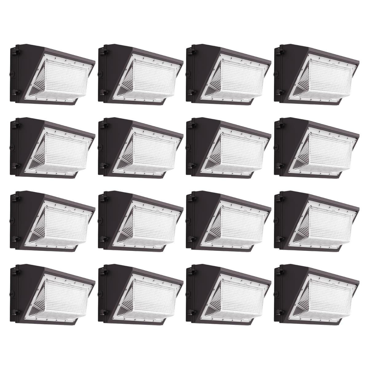 AIKVSXER 130W LED Wall Pack 16 Pack, 20, 800LM 6000K con Fotocelda Dusk-to-Dawn, IP65, AC120-277V