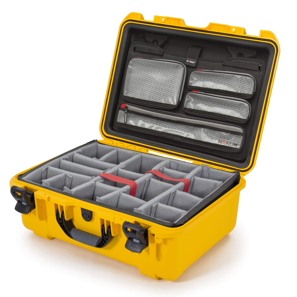 Estuche rígido impermeable Nanuk 940 con organizador de tapa y divisor acolchado - Amarillo 940-6001