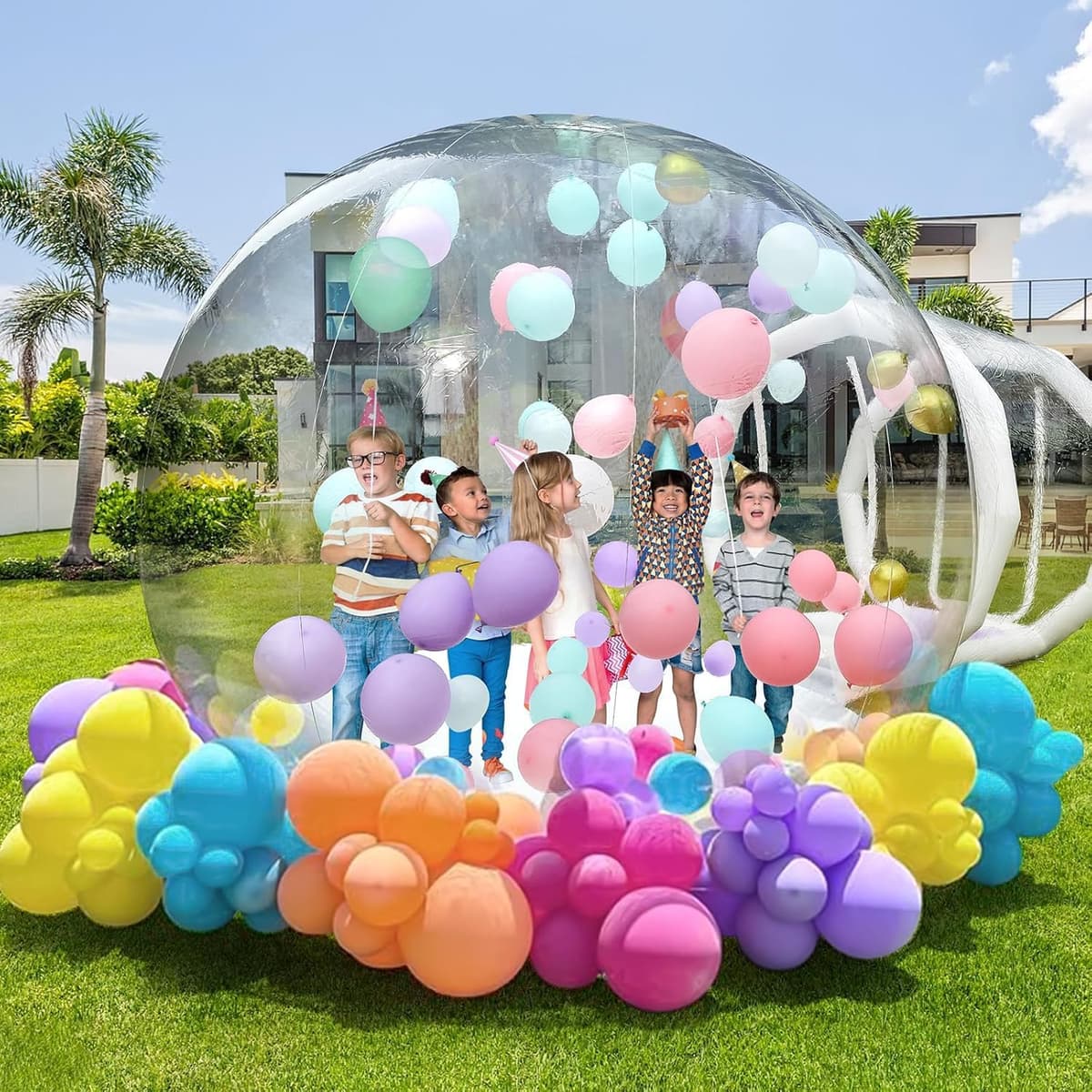 GZYSINFLA Inflatable Bubble House Cúpula inflable transparente 10FT para fiestas y eventos (TPU) TPU-bubblehouse