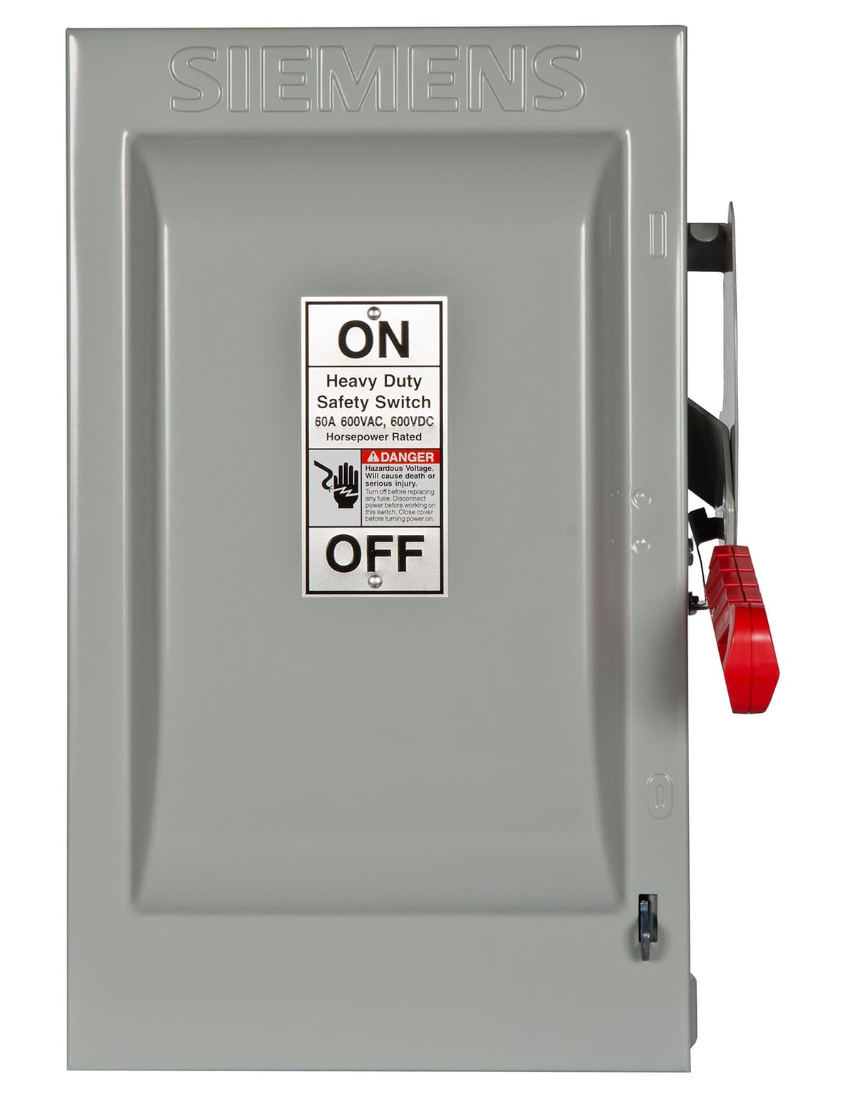 Siemens HF362 60A 3P 600V Interruptor de seguridad fusible Tipo 1