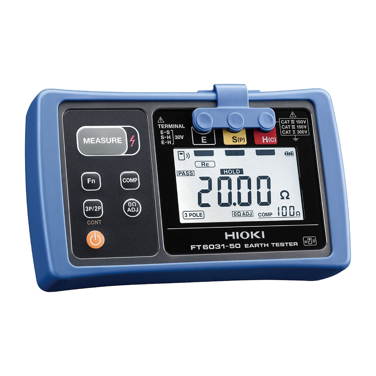 Hioki FT6031-50 Medidor digital de resistencia de puesta a tierra, inalámbrico y resistente al agua