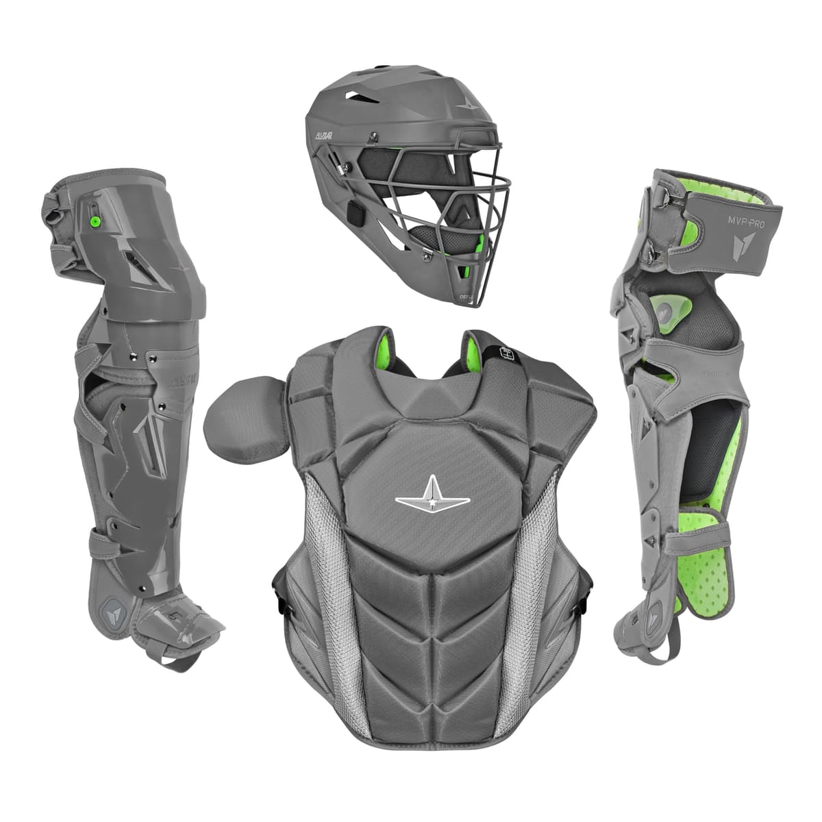 All-Star MVP-PRO Series Catcher's Kit GPH/GPH, Medium CKCC-5-LT-MED-GPH_GPH