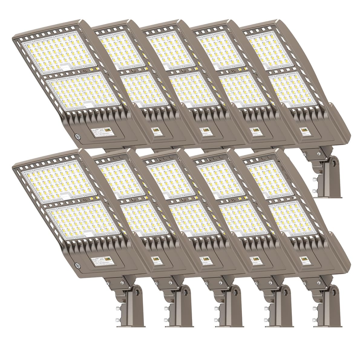 YELLORE Luminaria LED para estacionamiento 320W, 44,800 lm, 5000K, IP65, con slip fitter NG-SB