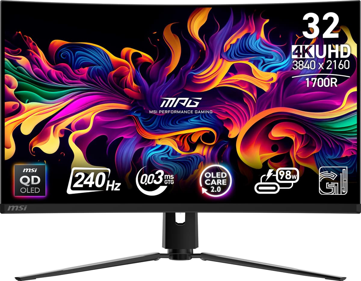 msi MPG 321CURX QD-OLED 32" Curvo UHD 3840×2160 240Hz Monitor Gaming 0.03ms Negro