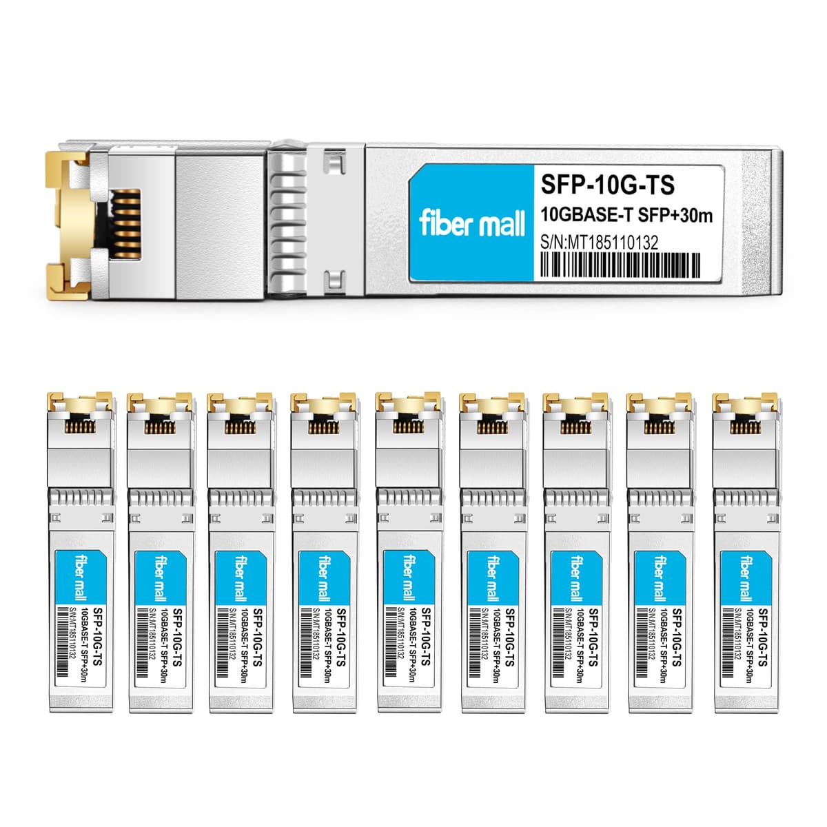 fiber mall 10G SFP+ a RJ45 compatible HPE Aruba JL563A 10GBASE-T Pack de 10 JL563A SFP-10G-T-HPA