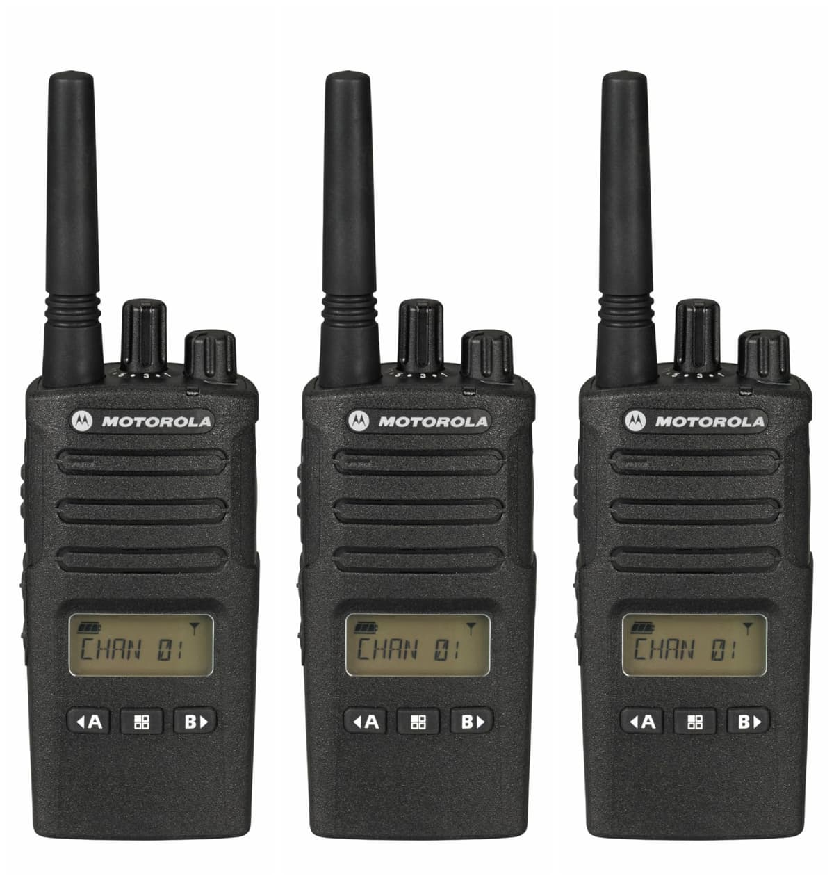 Motorola RMU2080D 3-Pack Radios Bidireccionales Digitales con Display - 8 Canales, UHF 450-470MHz RMU2080d-3PK