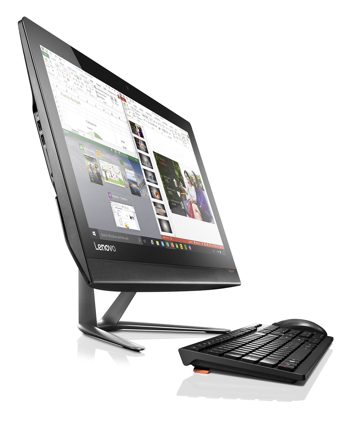 Lenovo ideacentre AIO 300 - All-in-one de 23" FHD (Intel Core i5, 8 GB RAM, 2 TB HDD + 8 GB SSD, Nvidia GeForce 920A, Windows 10) F0BY005AUS